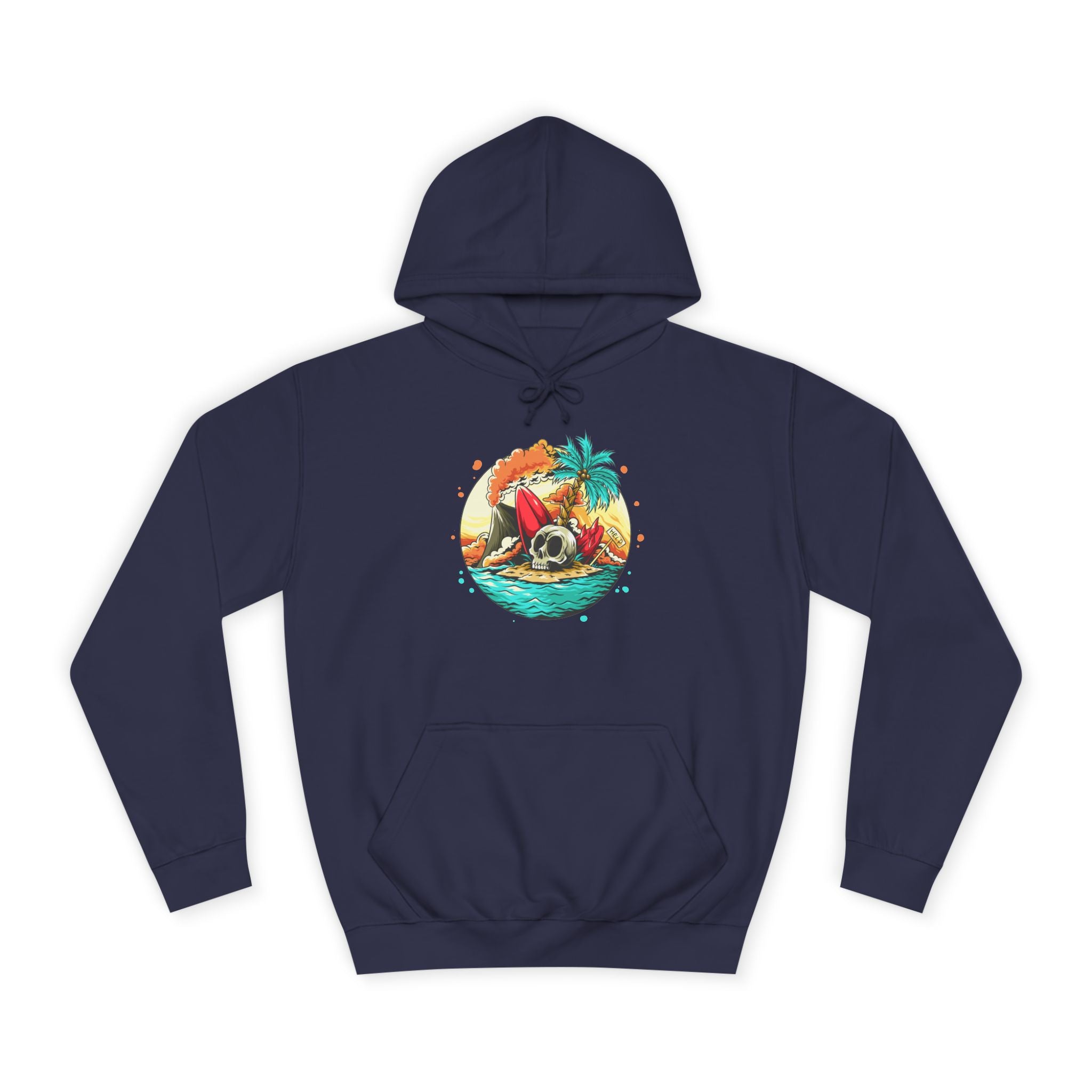 Tropical Paradise Unisex College Hoodie, Beach Vibes Sweatshirt, Summer Gift, Vacation Apparel, Cozy Hooded Pullover, Casual Wear