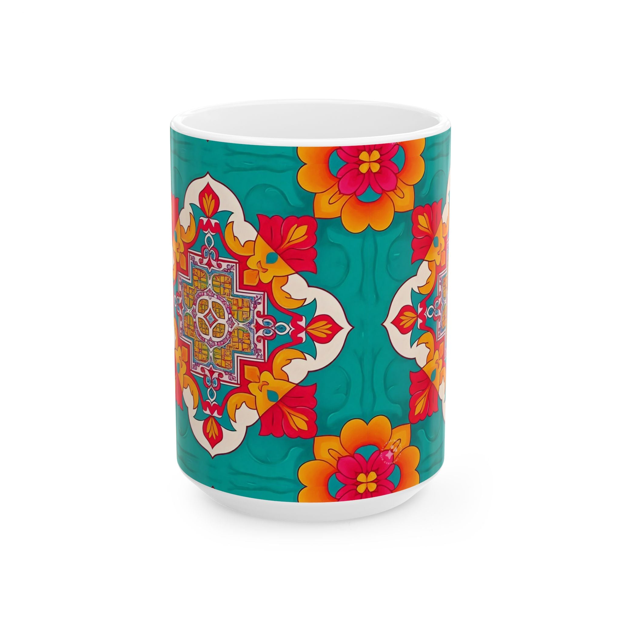 Colorful Bohemian Ceramic Mug, Unique Gift for Coffee Lovers, Home Decor, Tea Time, Artsy Mugs, Personalized Holiday Gift