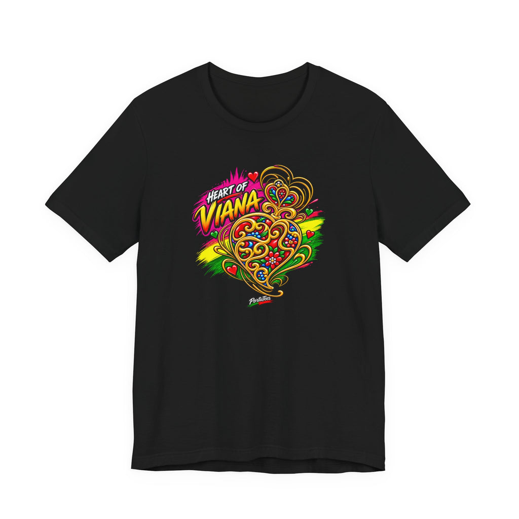 Heart of Viana Graphic Tee – Colorful Floral Heart Design