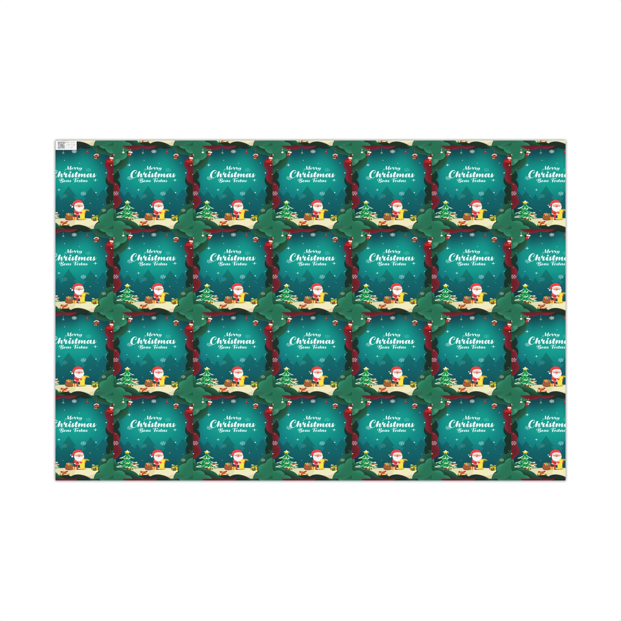 Boas Festas Merry Christmas Gift Wrap Papers, Holiday Wrapping Paper, Eco-Friendly Packaging, Merry Christmas Decor, Gift Presentation