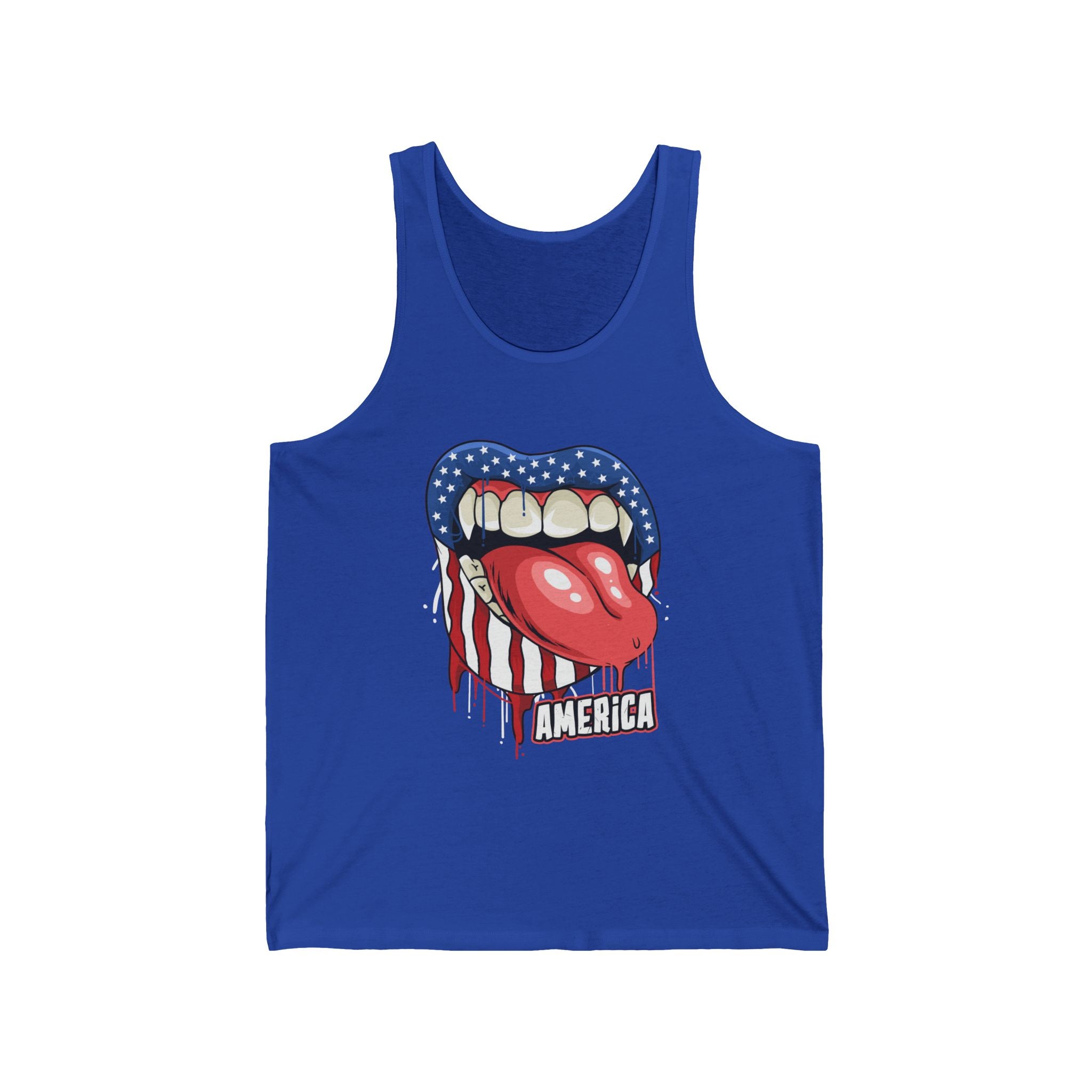 Bold Graphic Unisex Jersey Tank - Express Your Patriotism, Summer Fashion, BBQ Parties, Independence Day, Casual Wear, Music Festivals