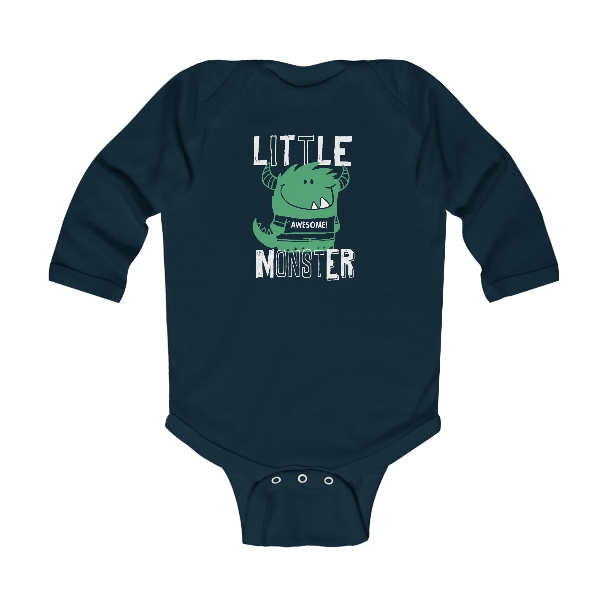 Cute Infant Long Sleeve Bodysuit - Little Monster, Baby Shower Gift, Newborn Outfit, Halloween Costume, Toddler Apparel