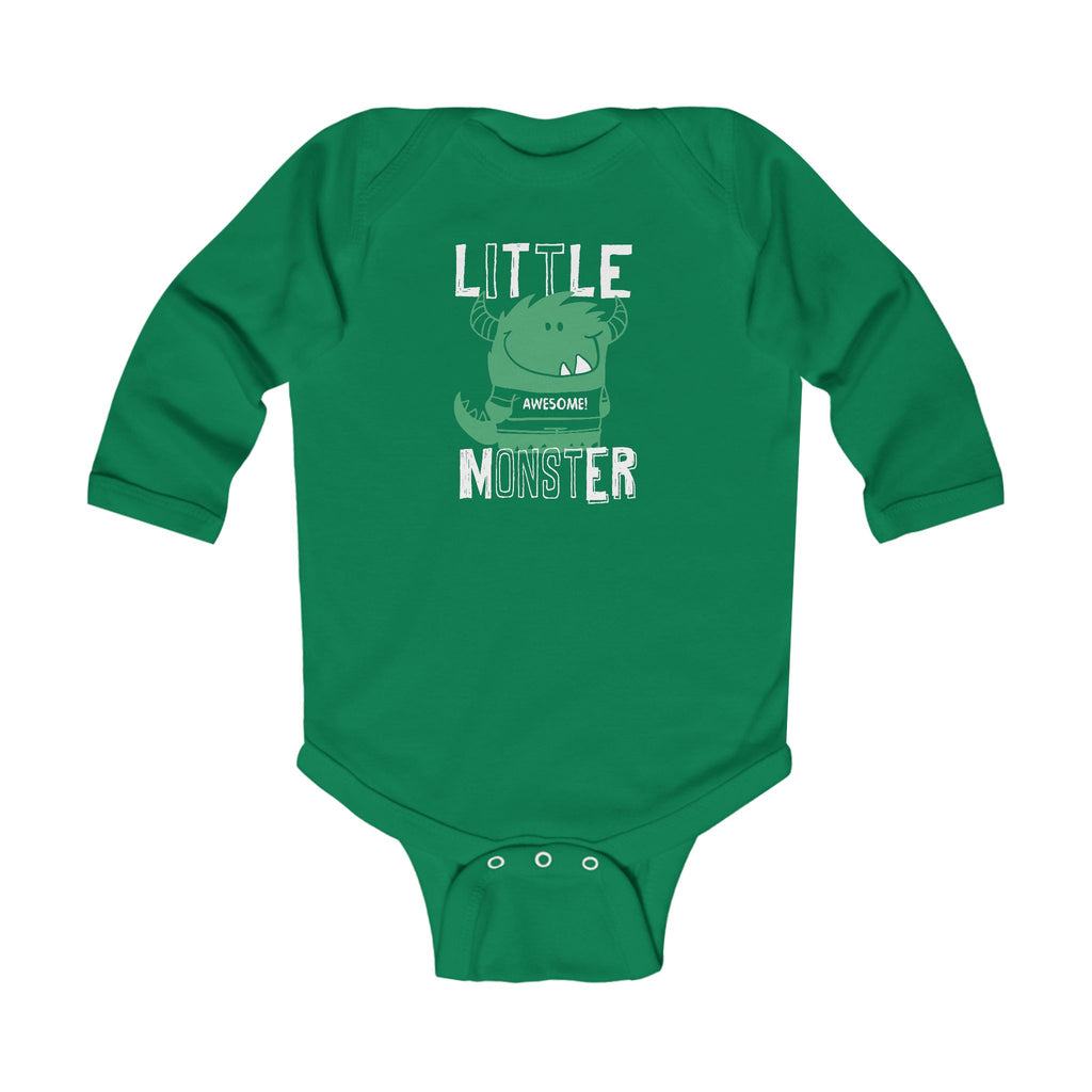 Cute Infant Long Sleeve Bodysuit - Little Monster, Baby Shower Gift, Newborn Outfit, Halloween Costume, Toddler Apparel