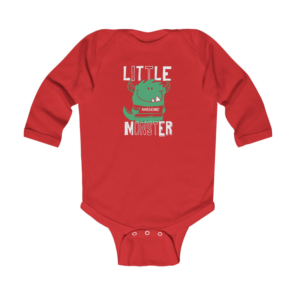 Cute Infant Long Sleeve Bodysuit - Little Monster, Baby Shower Gift, Newborn Outfit, Halloween Costume, Toddler Apparel