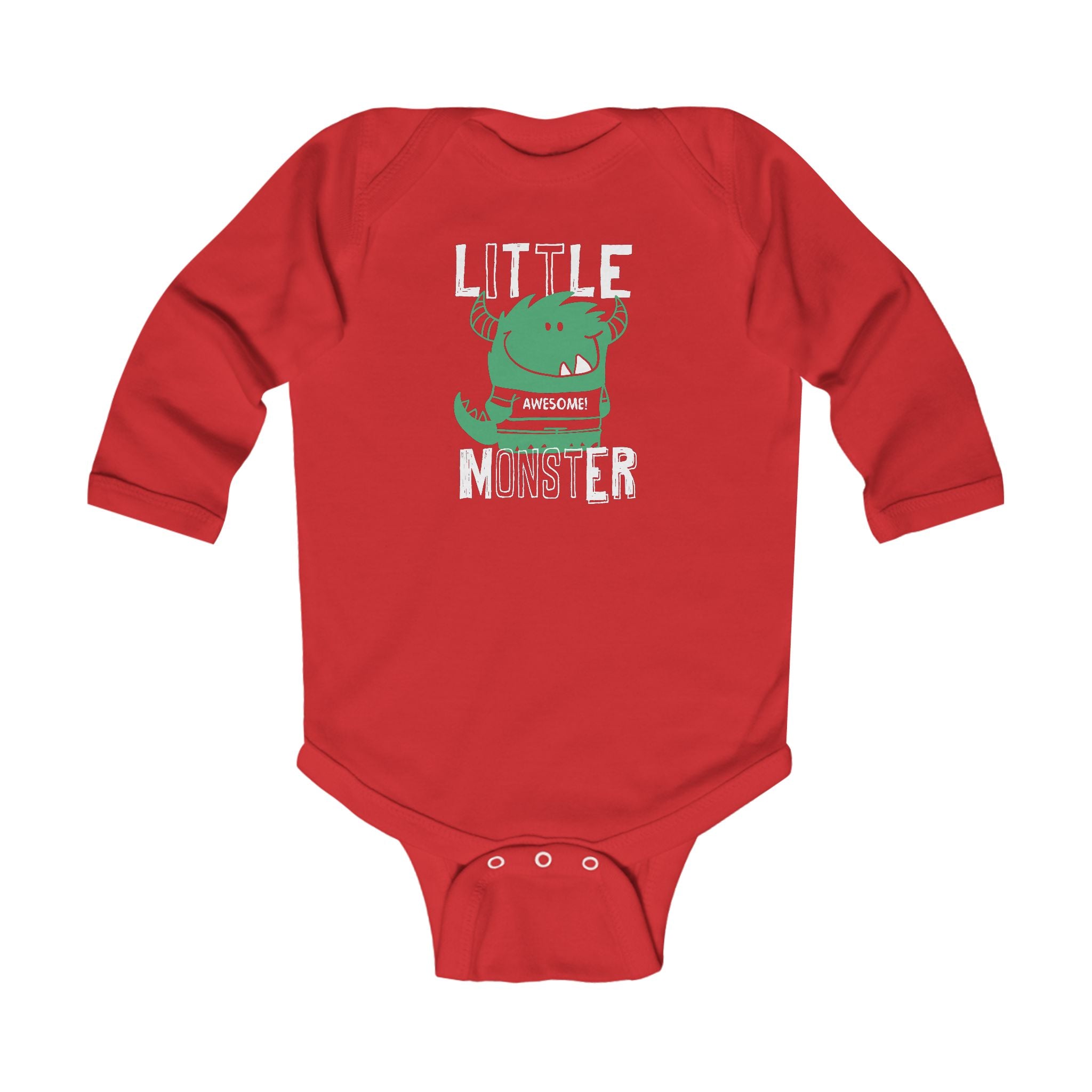 Cute Infant Long Sleeve Bodysuit - Little Monster, Baby Shower Gift, Newborn Outfit, Halloween Costume, Toddler Apparel