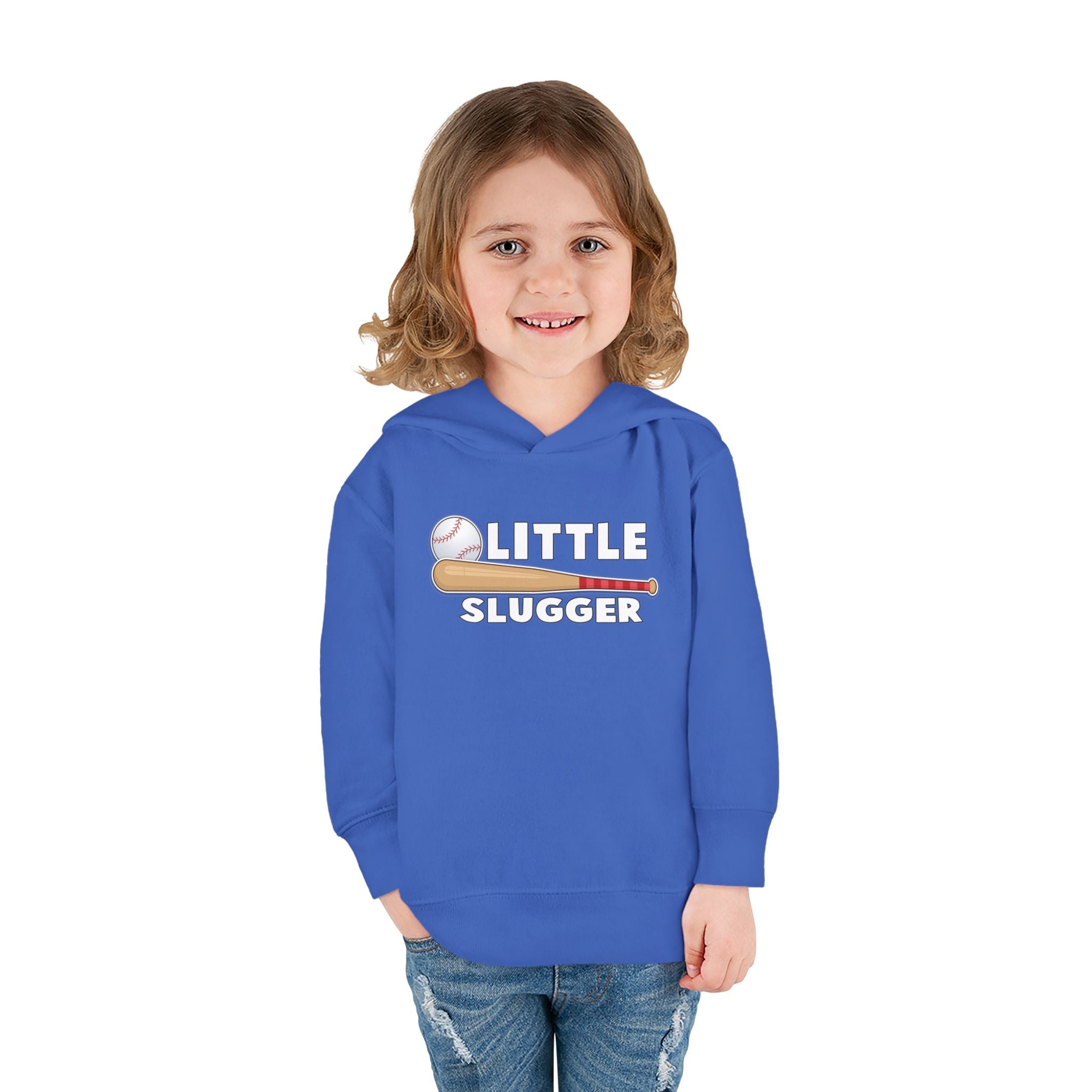 Little Slugger Toddler Fleece Hoodie - Perfect for Gift Giving, Birthdays, Baseball Season, Cozy Comfort, Toddler Apparel