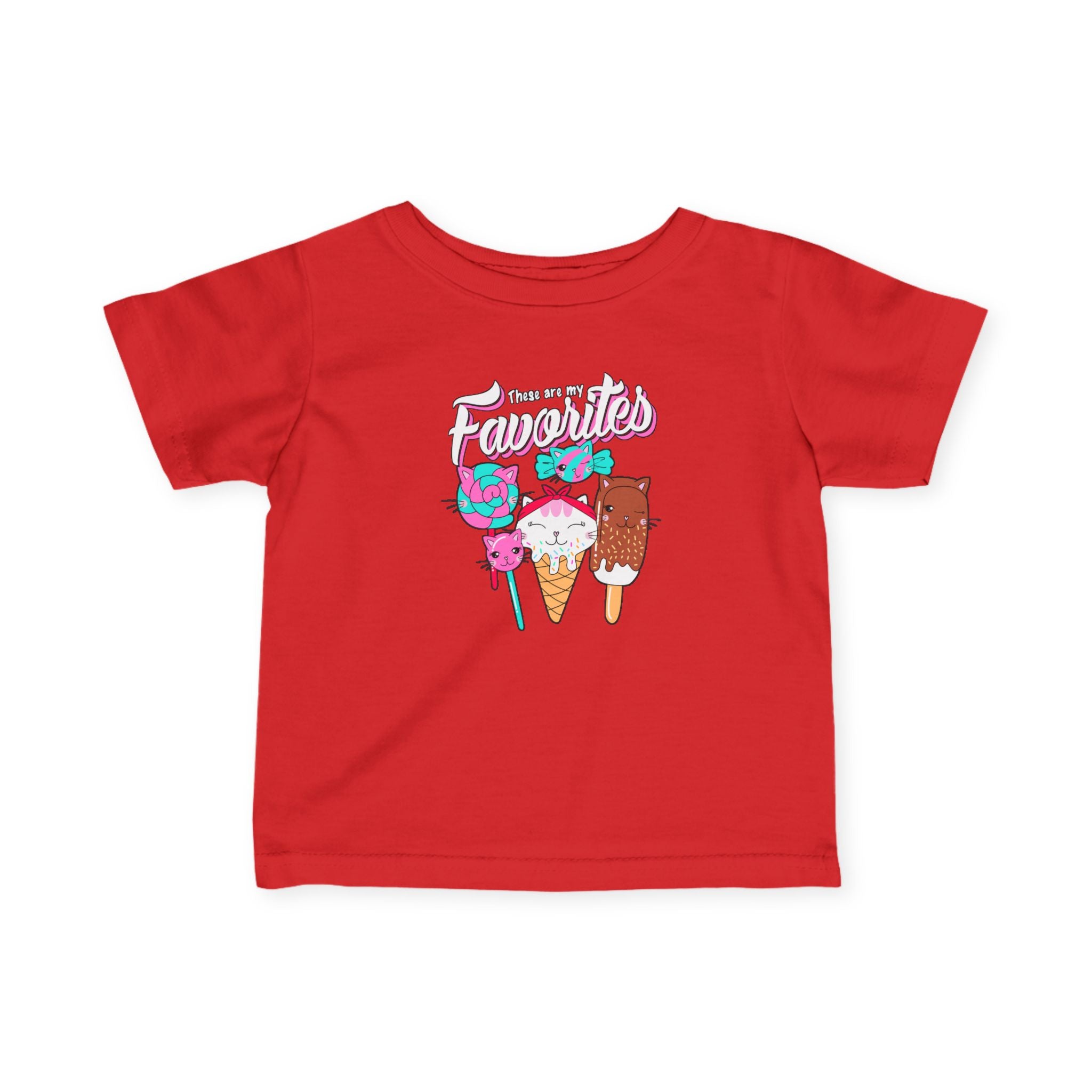 Cute Infant Tee Shirt, Ice Cream Favorites, Baby Summer Apparel, Toddler Gift, Cute Baby Clothing