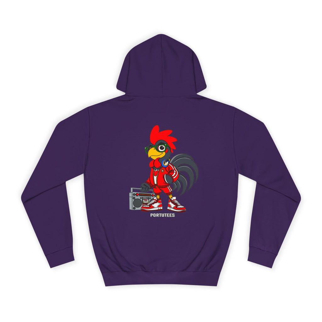 Hip-Hop Portuguese Rooster Hoodie - Urban Style Sweatshirt, Trendy College Apparel, Unisex Outerwear, Chicken Lover Gift, Cool Rooster