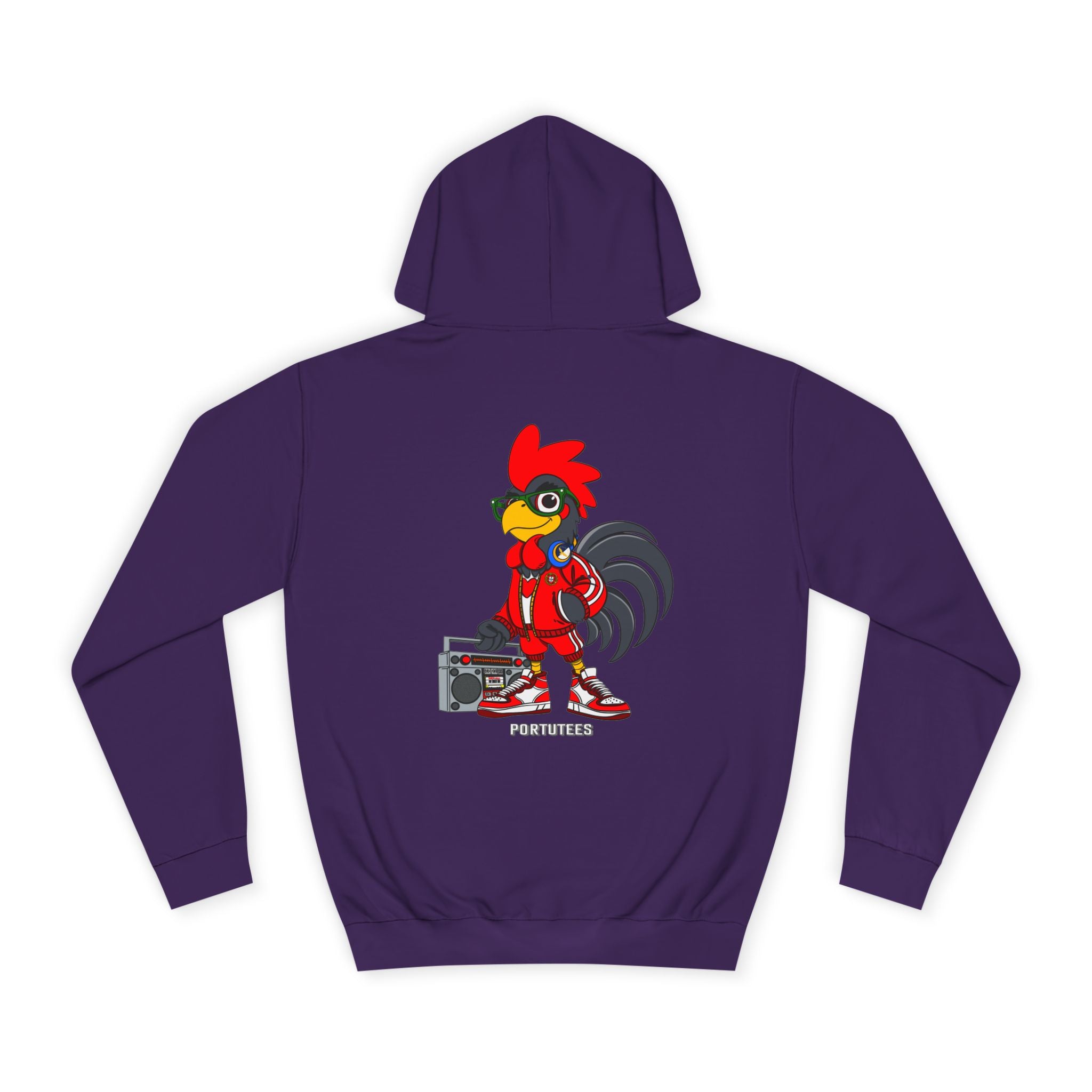 Hip-Hop Portuguese Rooster Hoodie - Urban Style Sweatshirt, Trendy College Apparel, Unisex Outerwear, Chicken Lover Gift, Cool Rooster