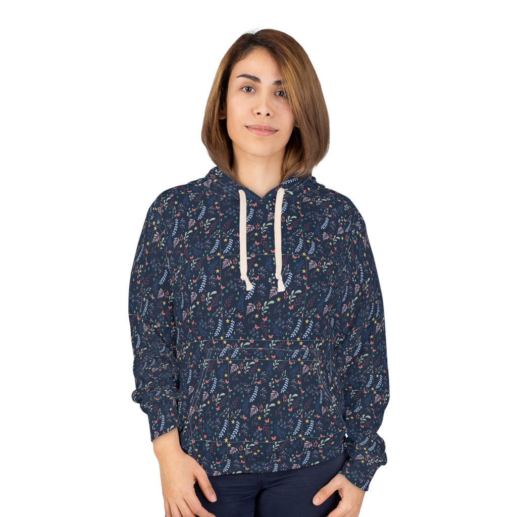 Floral Pattern Unisex Pullover Hoodie | Cozy Spring Sweater | Perfect for Casual Wear, Holiday Gifts, Garden Parties, and Outdoor Adventures