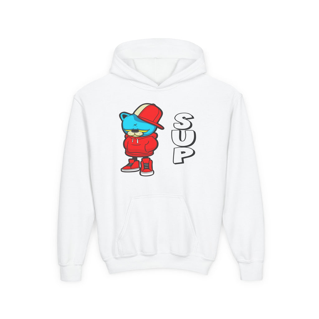 Cool Cat Youth Hoodie - Fun & Trendy, Kid's Pullover, Children's Jumper, Teen Hooded Sweatshirt, Youth Sweatshirt, Cat Lover Gift