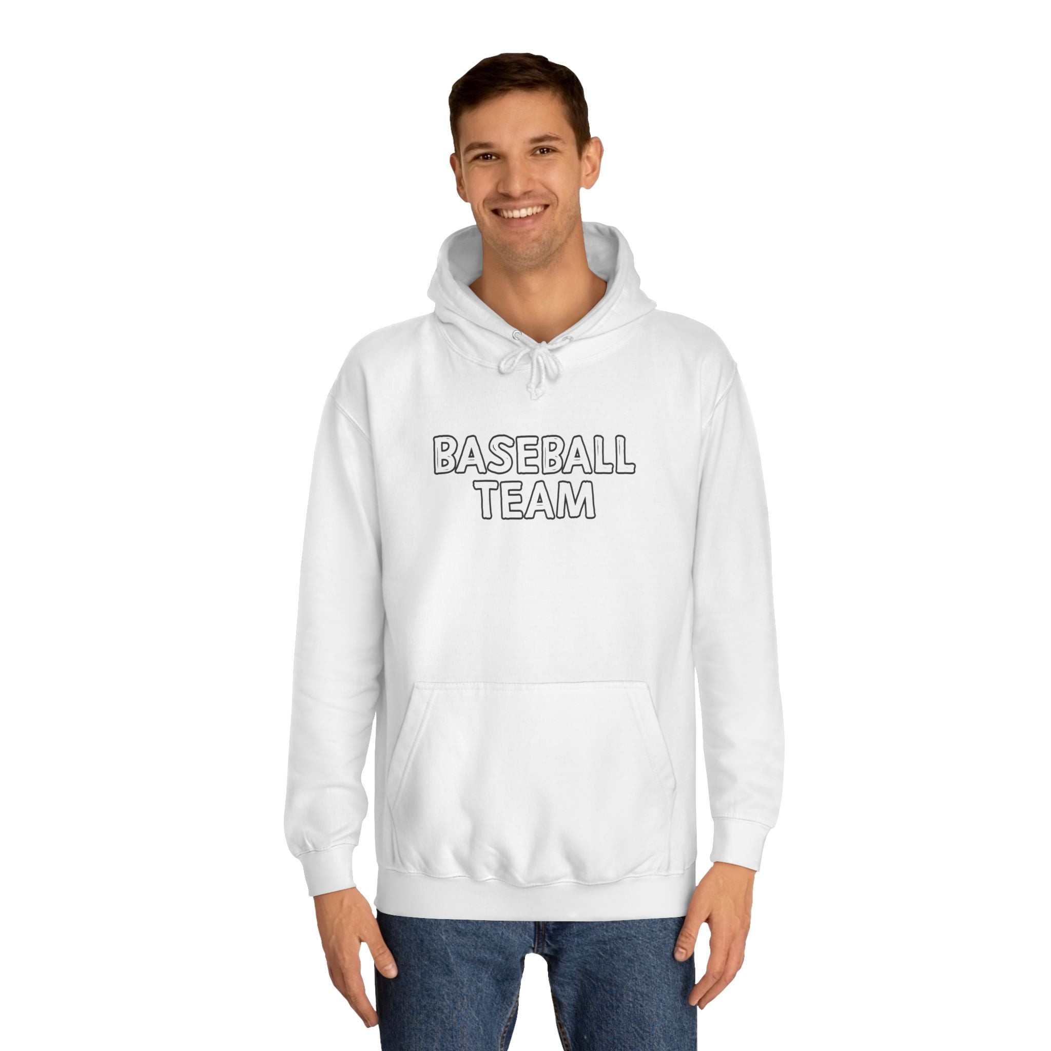 Baseball Team Unisex College Hoodie, Cozy Sportswear, College Apparel, Gift for Athletes, Team Spirit Wear, Everyday Comfort