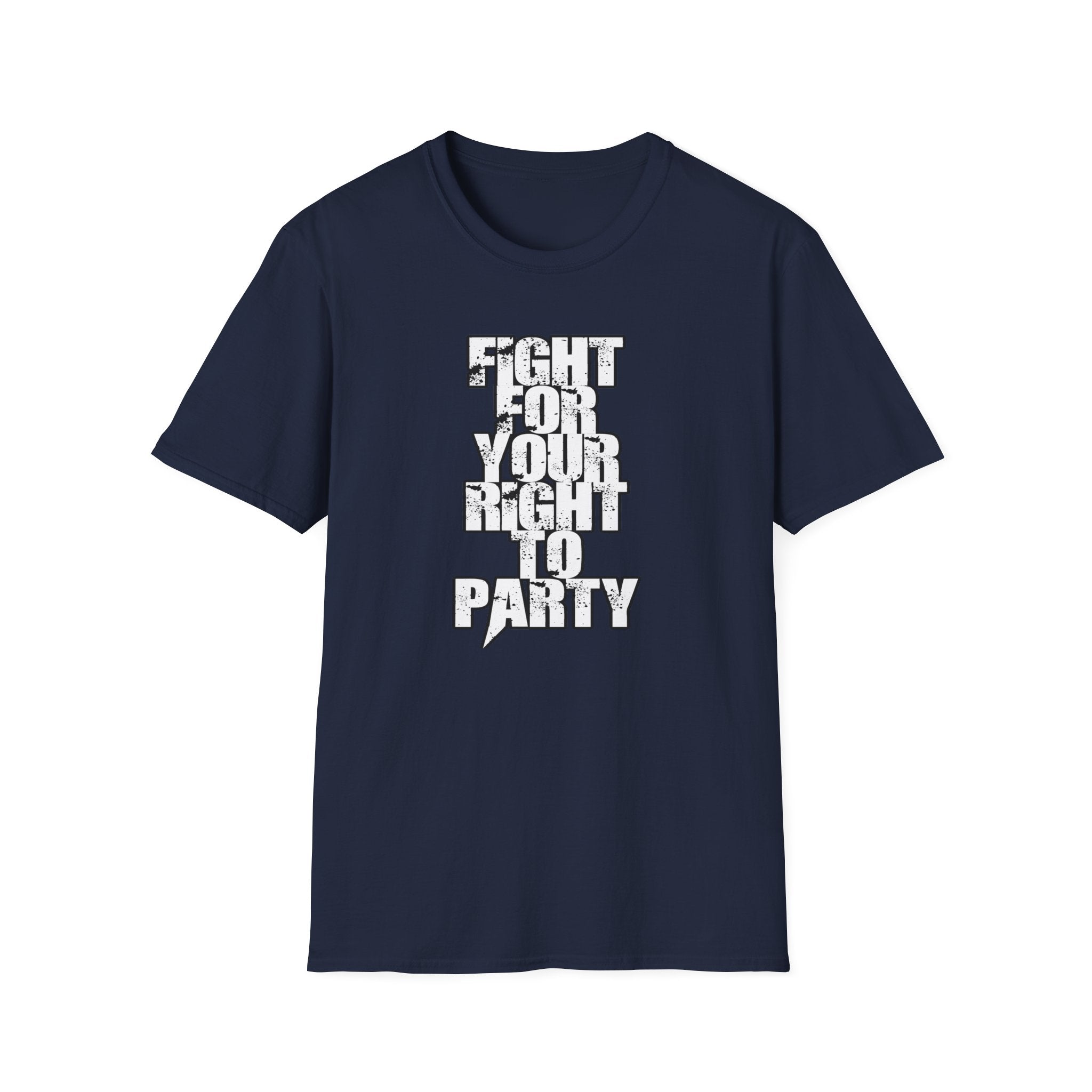 Fight for Your Right to Party T-Shirt, Unisex Graphic Tee, Casual Softstyle Shirt, Music Festival Wear, Gift for Party Lovers