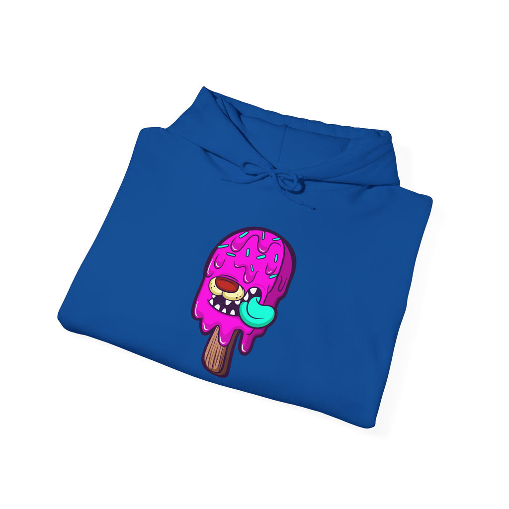 Colorful Ice Cream Graphic Unisex College Hoodie, Fun Pullover for Students, Casual Wear, Great Gift for Birthdays & Holidays, Cozy Hoodie