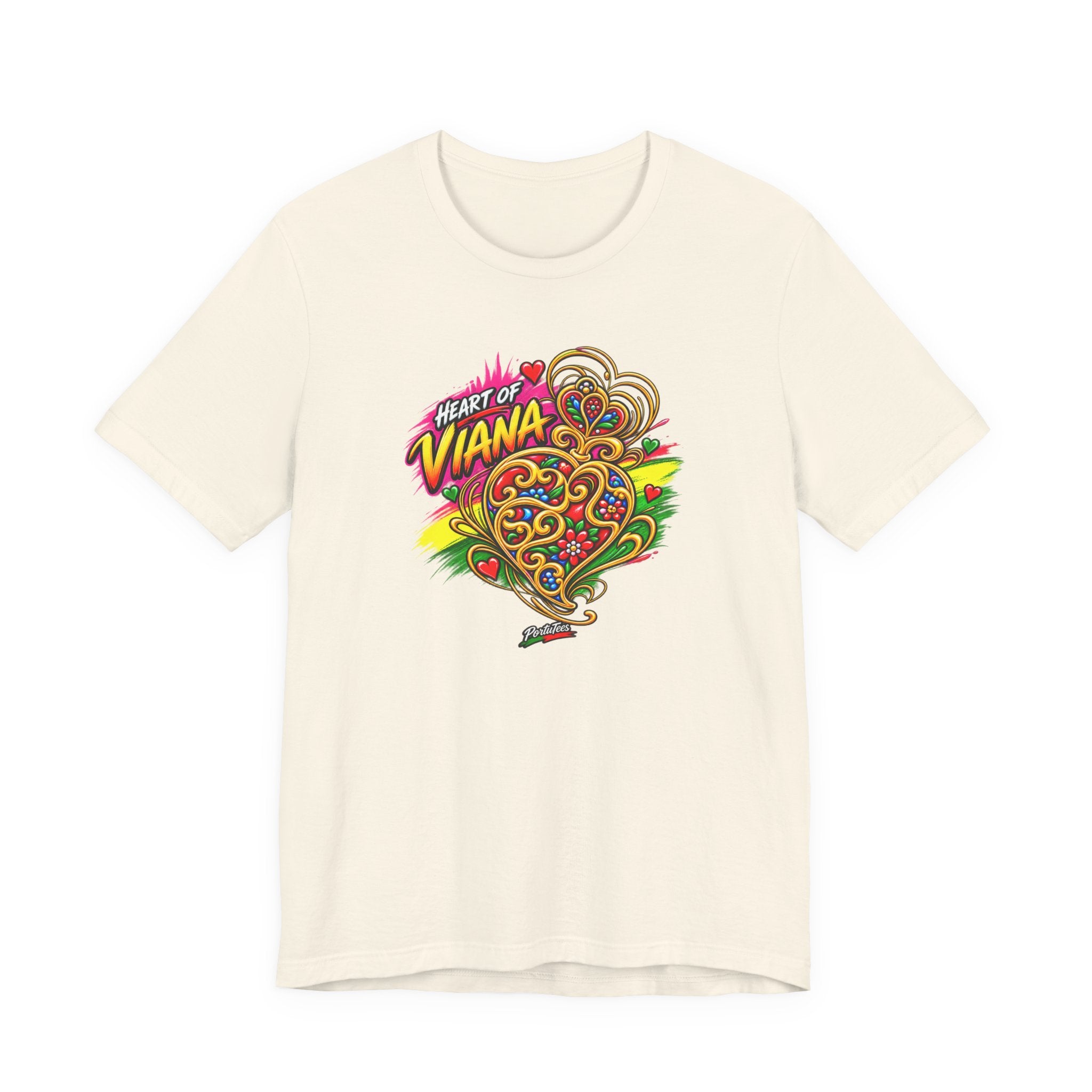 Heart of Viana Graphic Tee – Colorful Floral Heart Design
