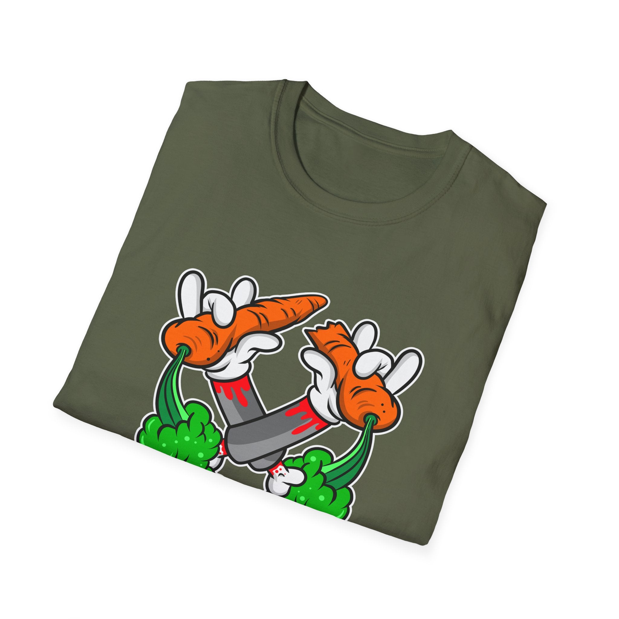 Vintage Cartoon Vegetable T-Shirt - Fun Apparel for Foodies, Gift for Chefs, Unisex Casual Style, Garden Lover Shirt, Eco-Friendly Fashion