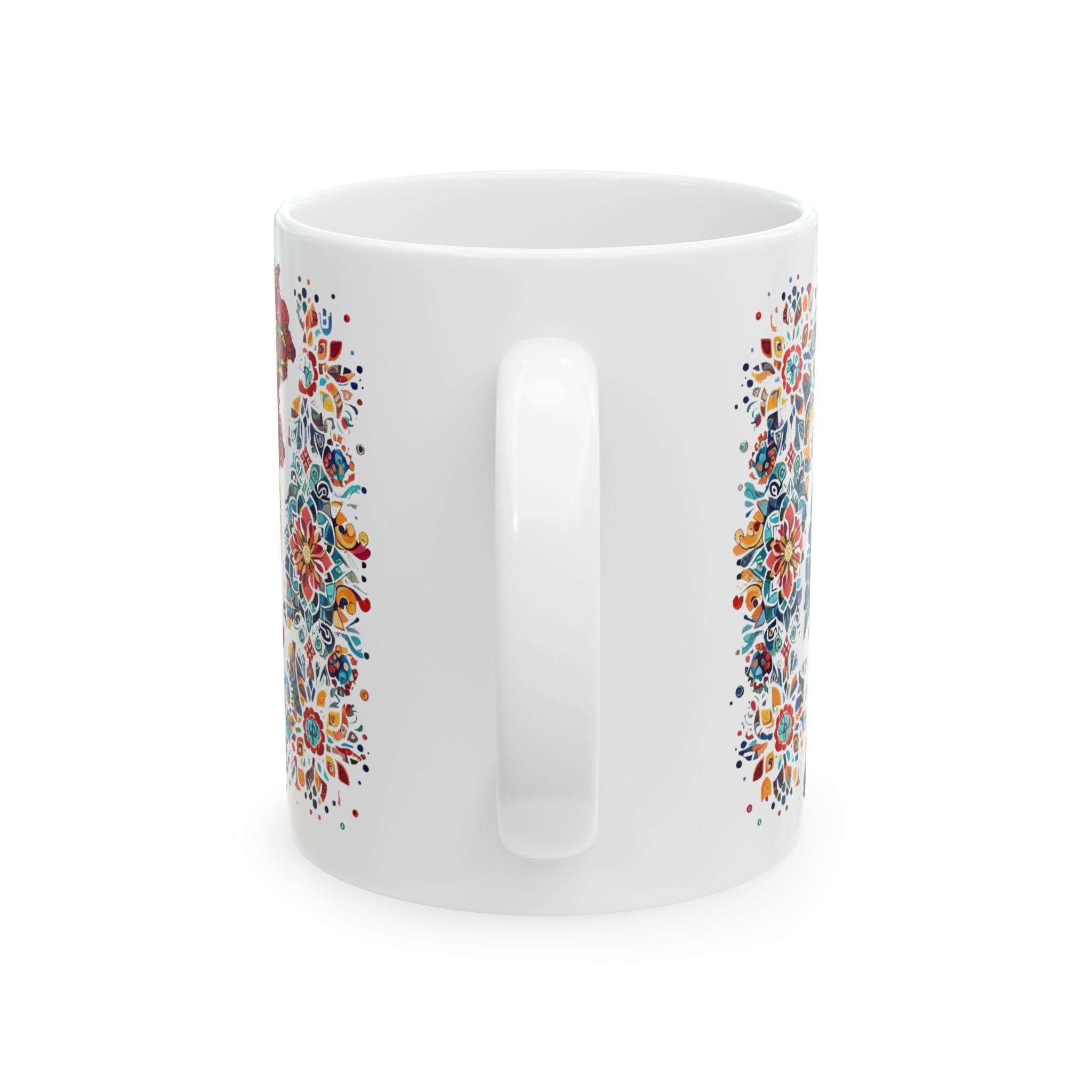 Vibrant Portugal Floral Ceramic Mug - Perfect for Tea, Coffee, and Gift Giving