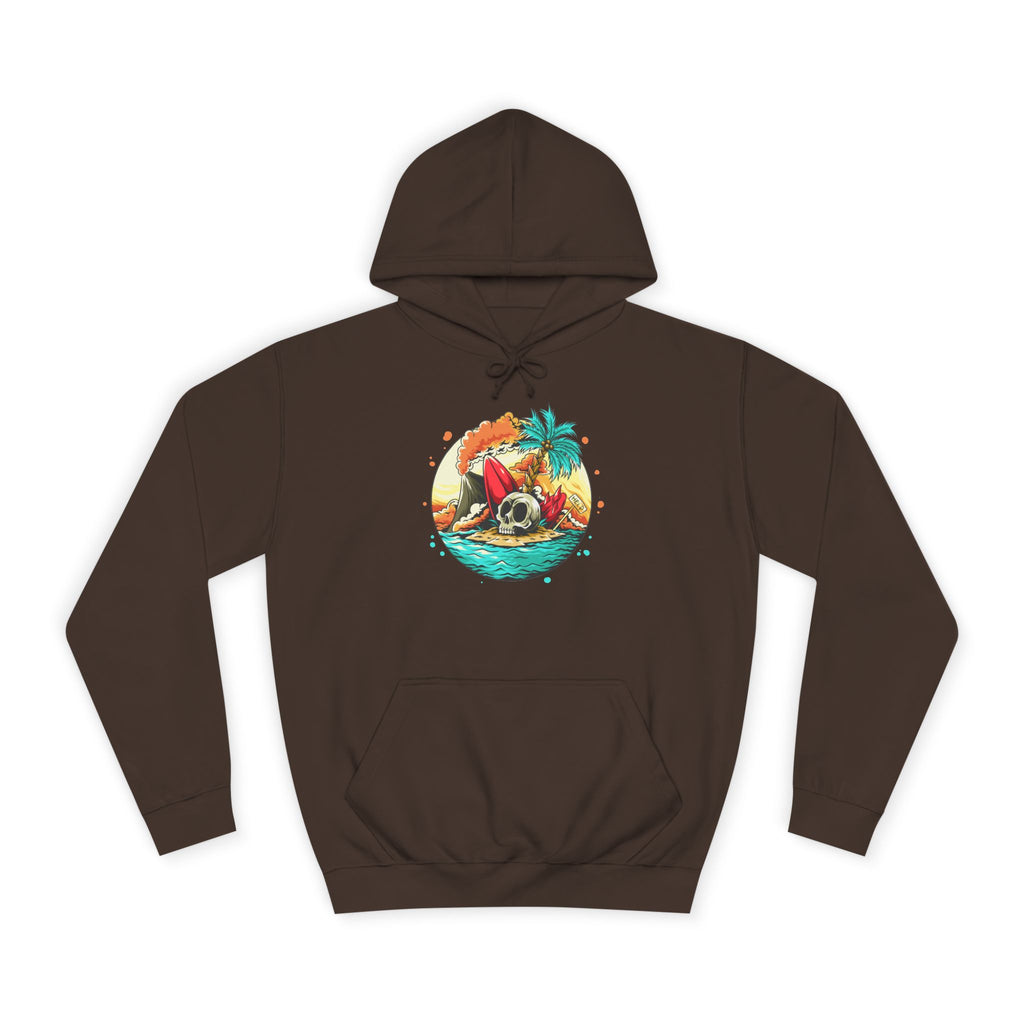 Tropical Paradise Unisex College Hoodie, Beach Vibes Sweatshirt, Summer Gift, Vacation Apparel, Cozy Hooded Pullover, Casual Wear