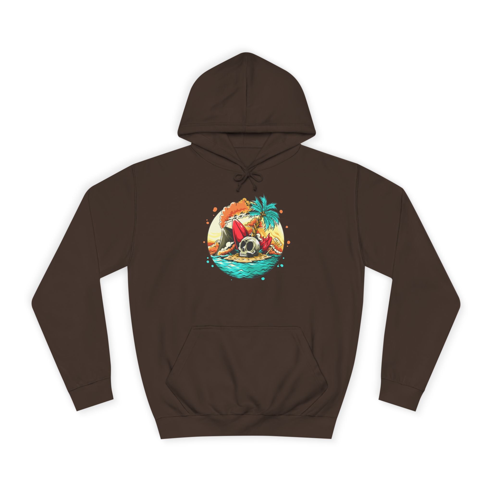 Tropical Paradise Unisex College Hoodie, Beach Vibes Sweatshirt, Summer Gift, Vacation Apparel, Cozy Hooded Pullover, Casual Wear