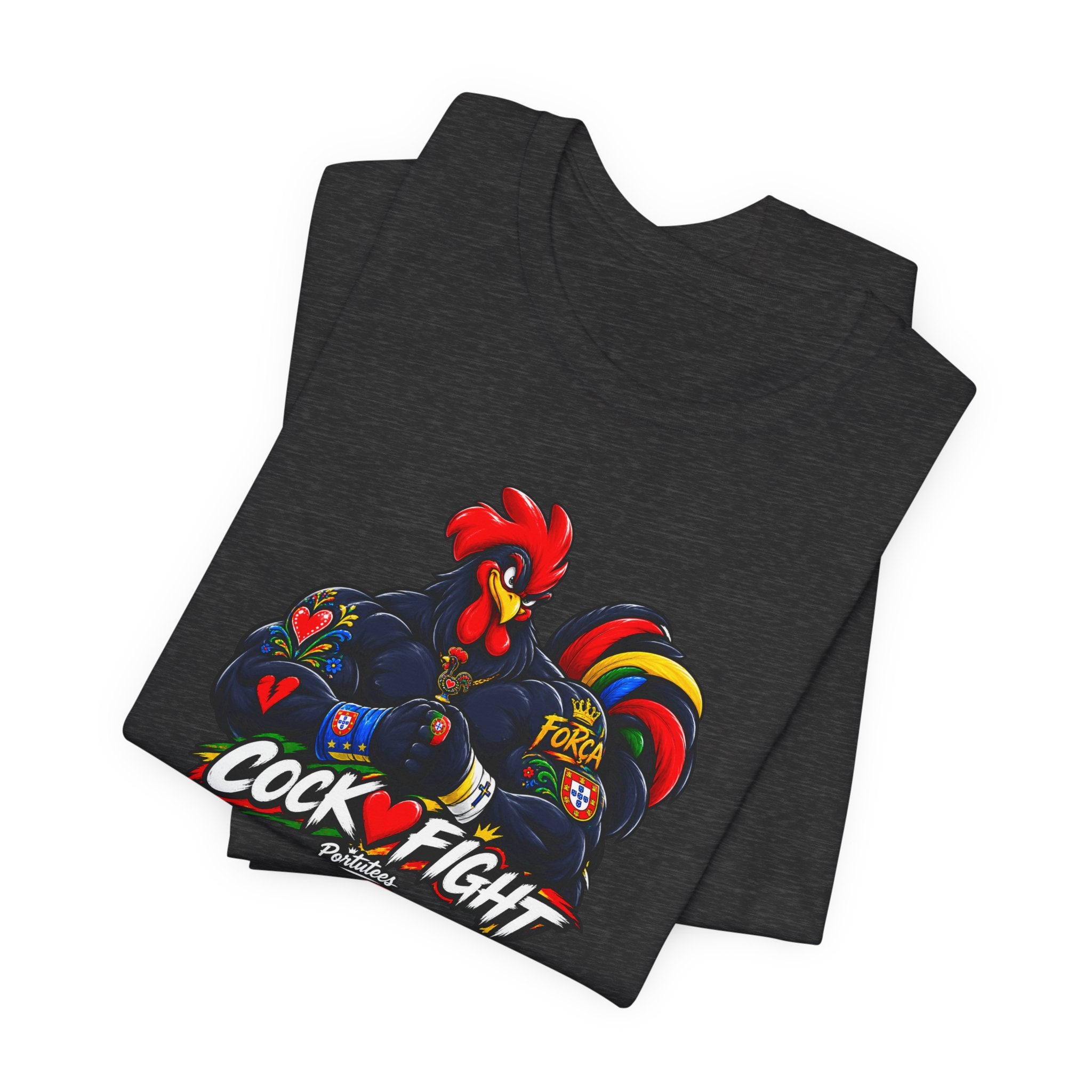 Cockfight Rooster Graphic Tee - Bold Vintage Gamefowl Design