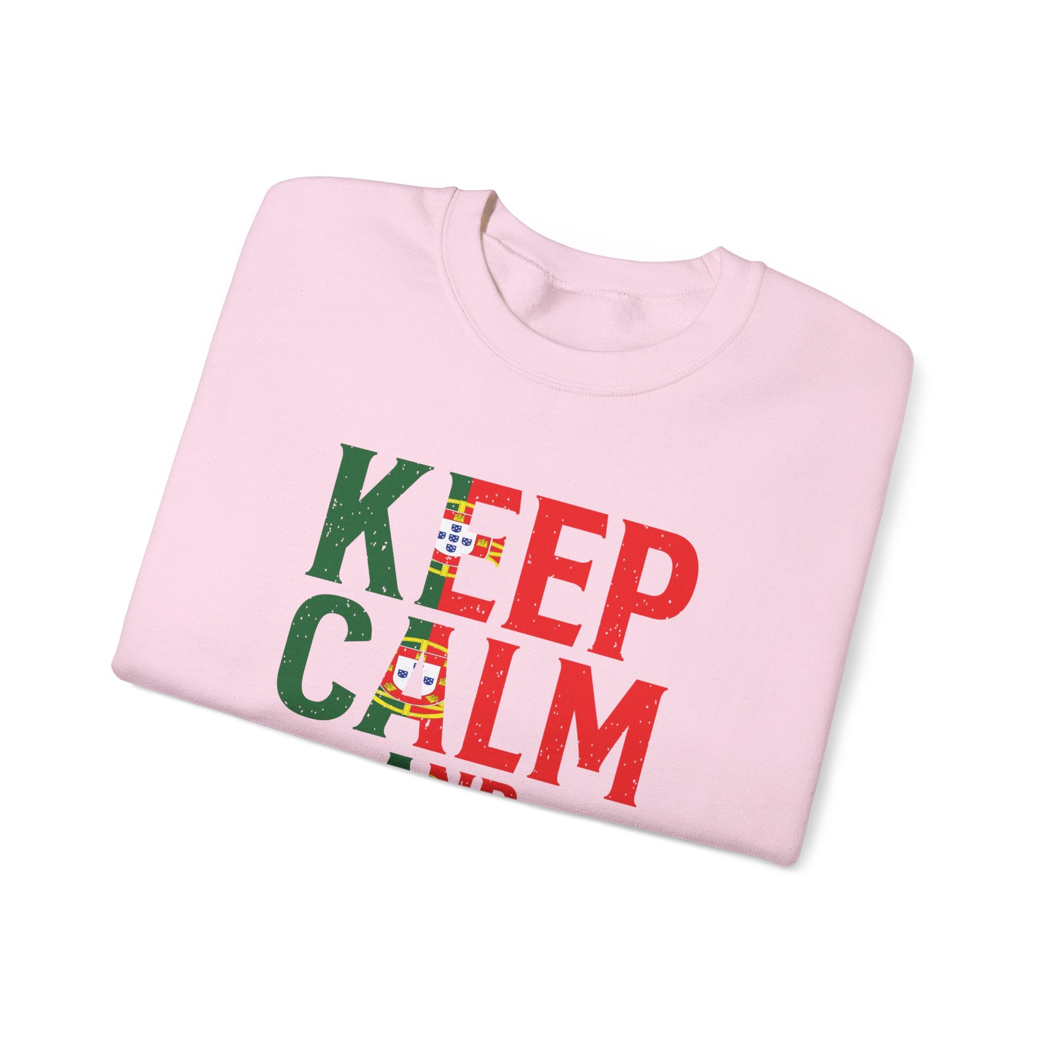Keep Calm and Love Portugal Sweatshirt, Cozy Crewneck for Portugal Lovers, Great for Travel, Holidays, Birthdays, Gift