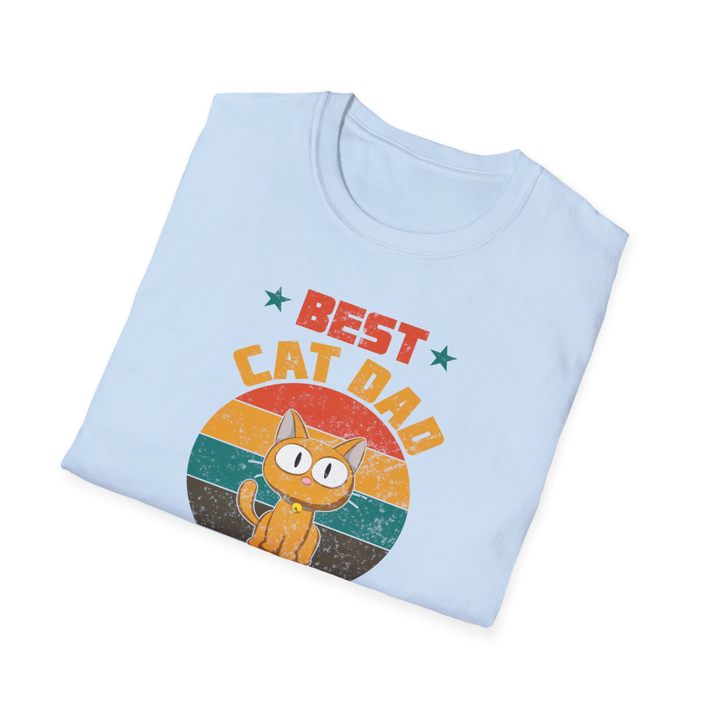 Best Cat Dad Ever T-Shirt | Funny Cat Lover Gift | Unisex Softstyle Tee | Perfect for Father's Day, Birthdays, Pet Owners