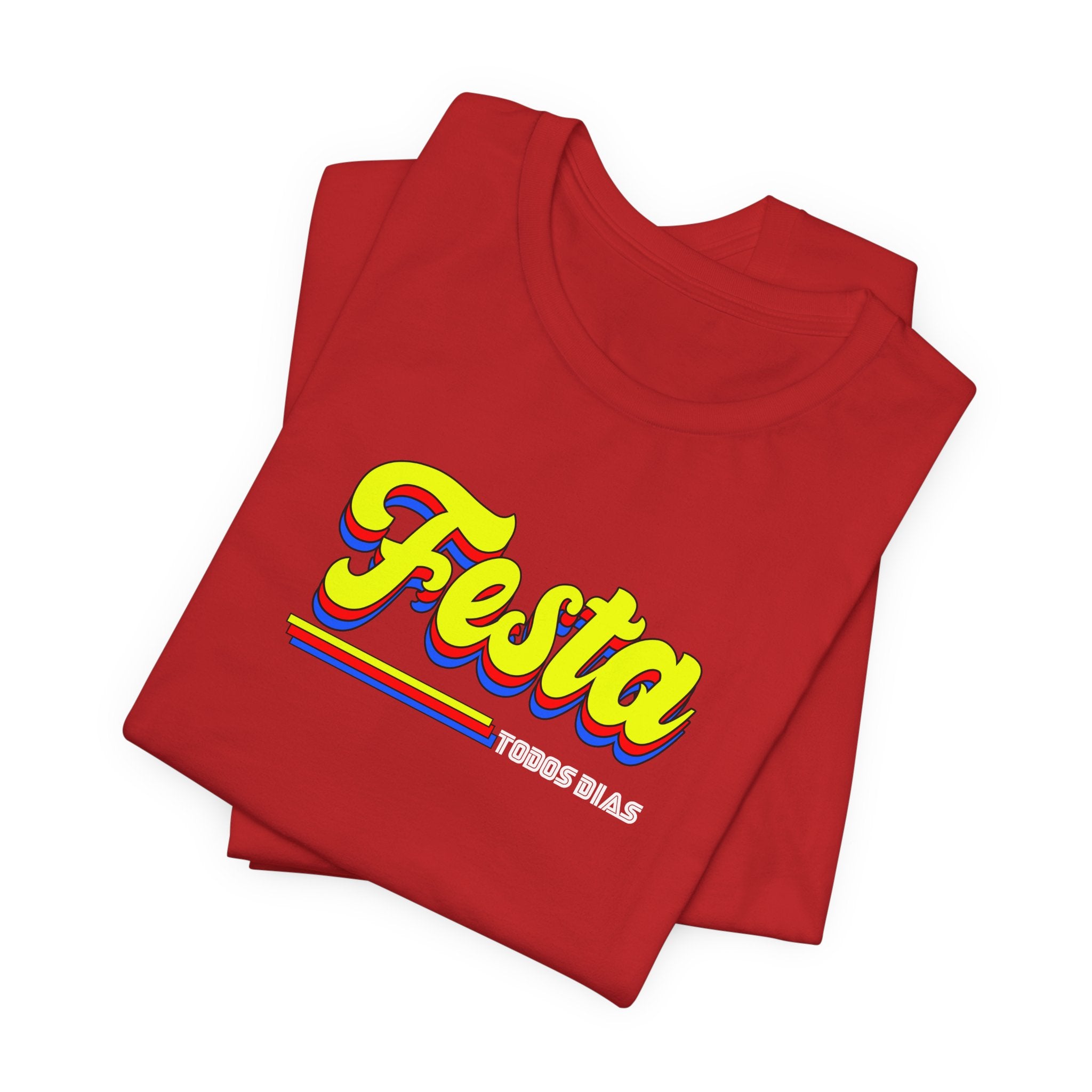 Festa Retro Stripe Tee — "Festa" Graphic T-Shirt