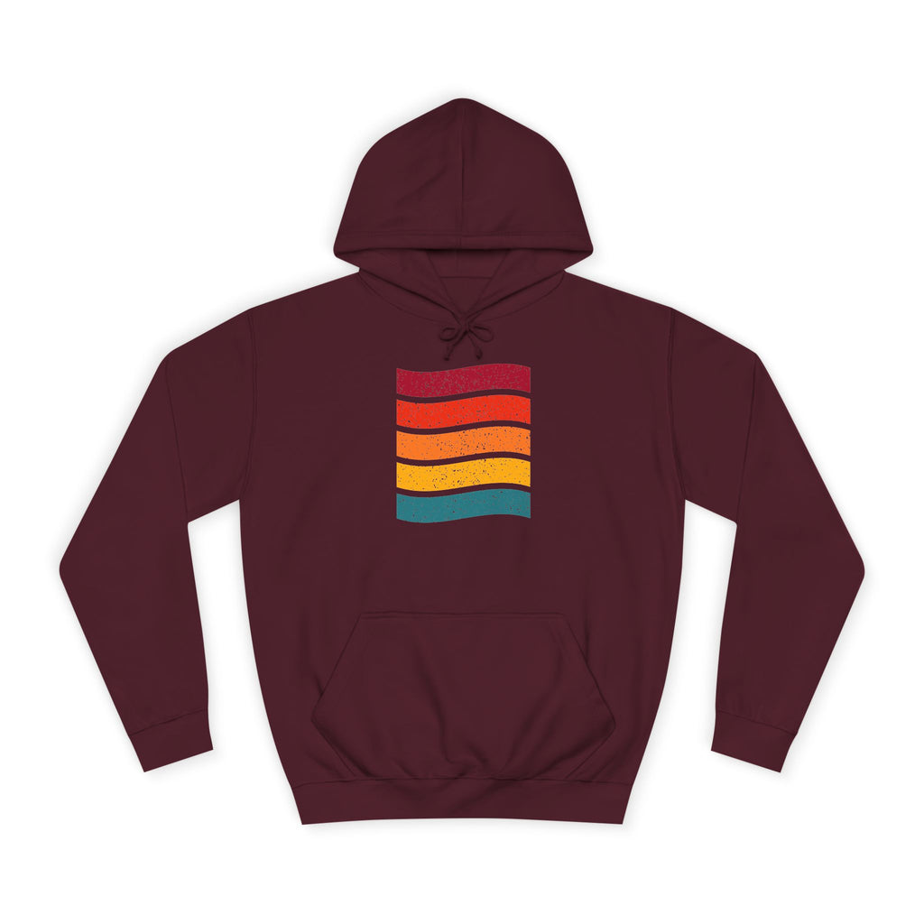 Colorful Stripe Unisex College Hoodie | Cozy Casualwear, Gifts for Students, Fall Fashion, College Events, Lounge Wear