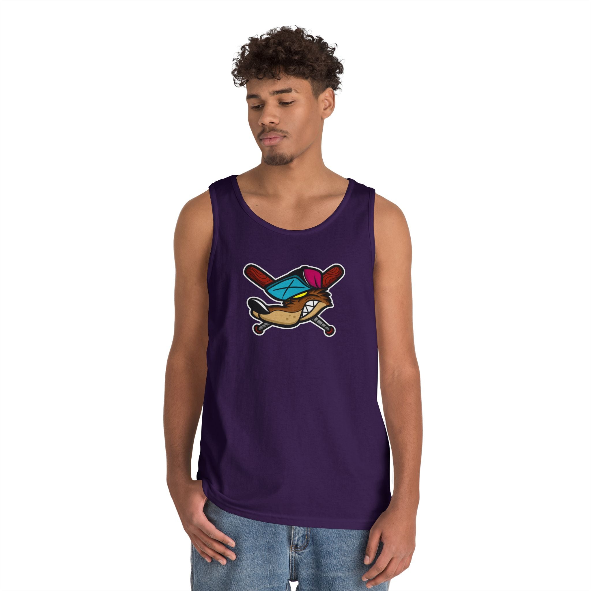 Playful Cartoon Graphic Tank Top, Fun Summer Apparel for Sport Lovers, Gift for Gamers, Casual Wear, Ideal for Birthdays, Beach Days