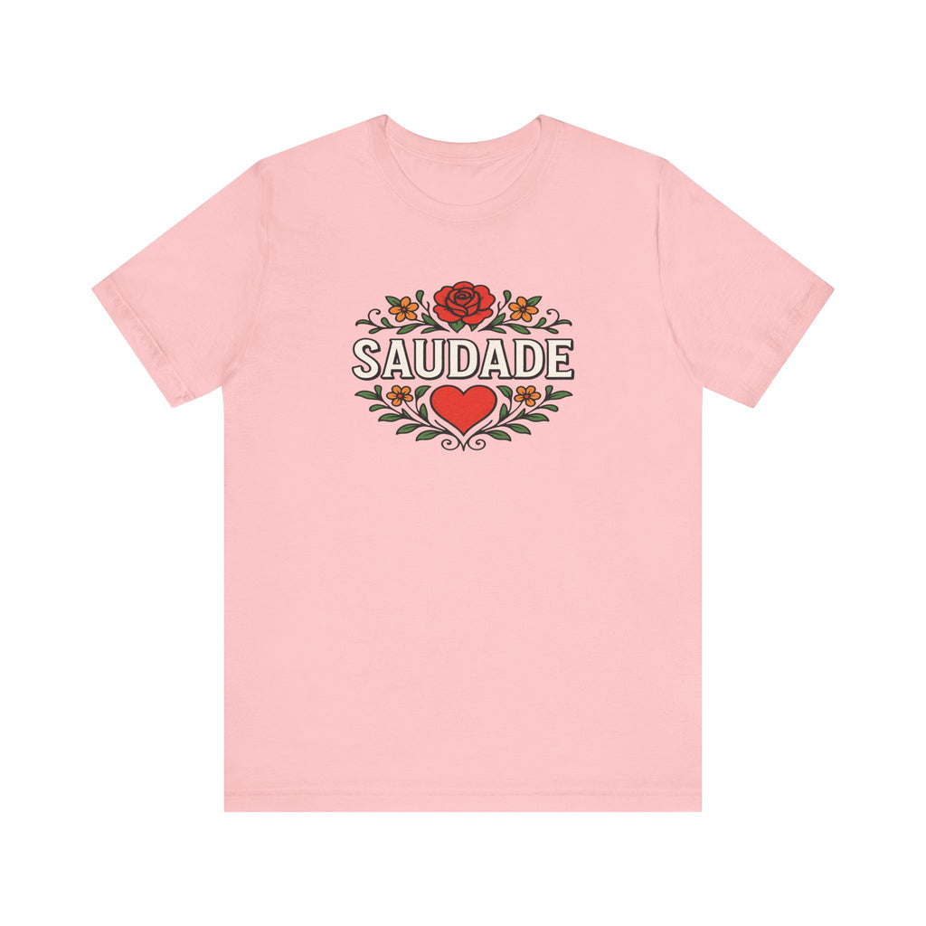 Saudade Floral Heart Tee — Portuguese Nostalgia T-Shirt