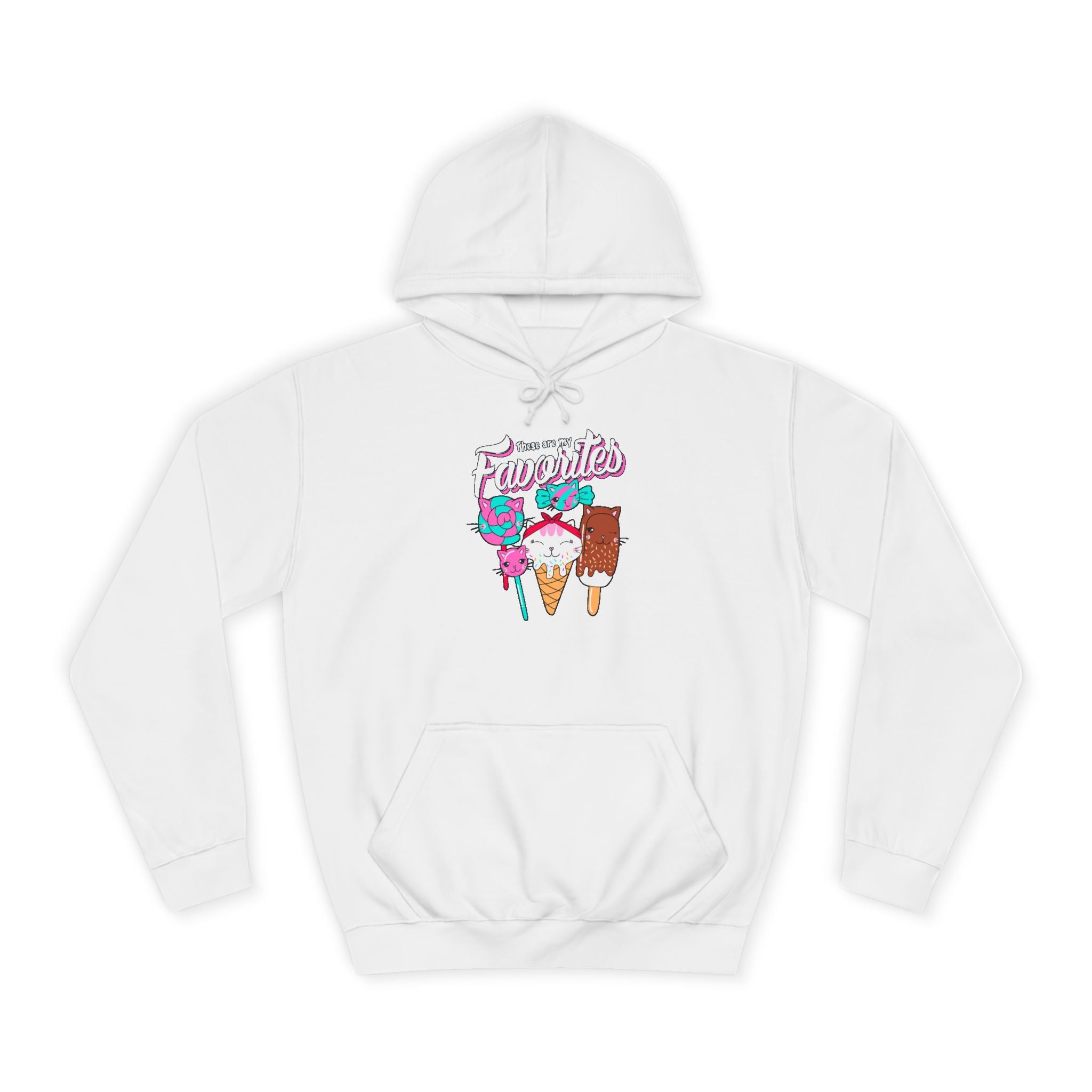 Ice Cream Favorites Unisex Hoodie - Cute Ice Cream Lover Sweatshirt, Ice Cream Gift, Ice Cream Hooded Pullover, Ice Cream Apparel, Ice Cream