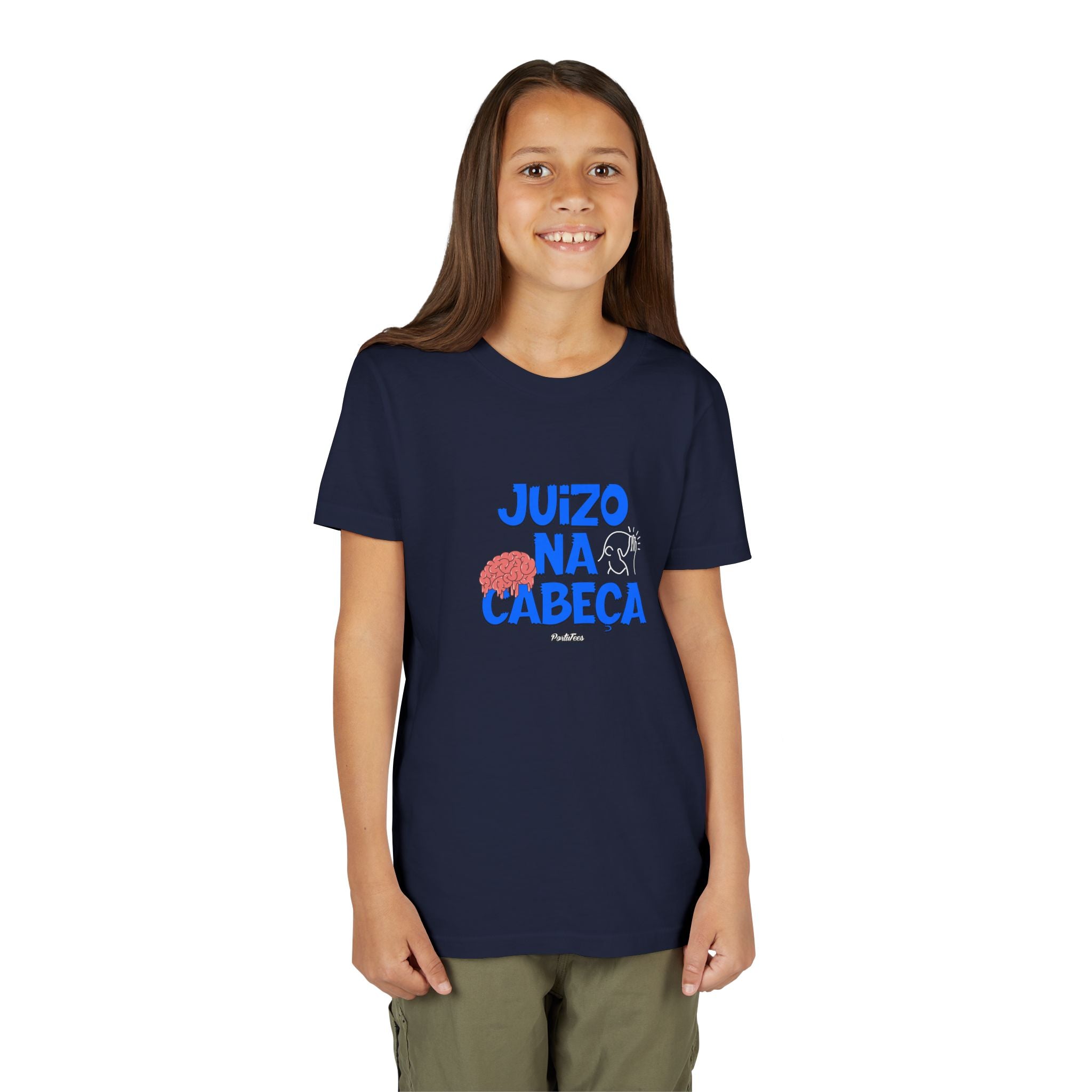 Juízo na Cabeça Youth Short Sleeve Tee - Fun Graphic T-Shirt for Kids