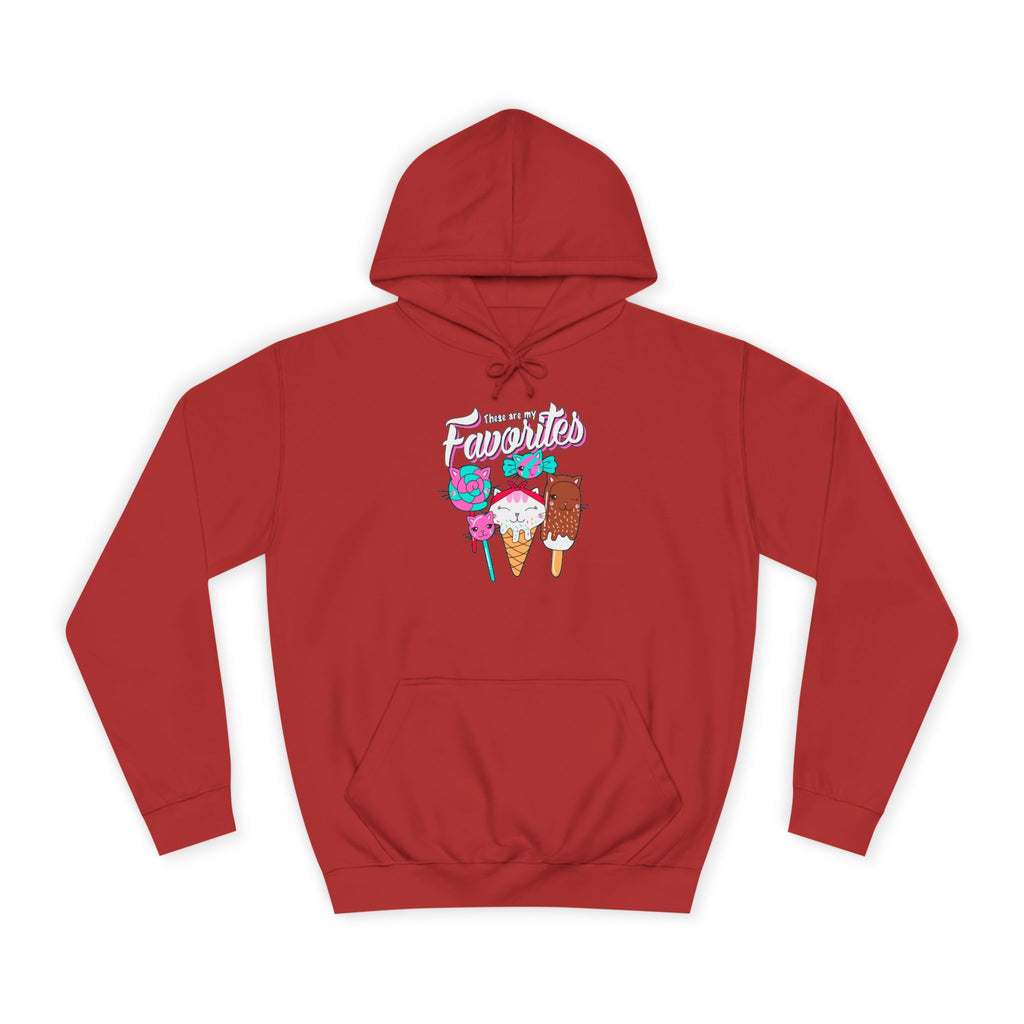 Ice Cream Favorites Unisex Hoodie - Cute Ice Cream Lover Sweatshirt, Ice Cream Gift, Ice Cream Hooded Pullover, Ice Cream Apparel, Ice Cream