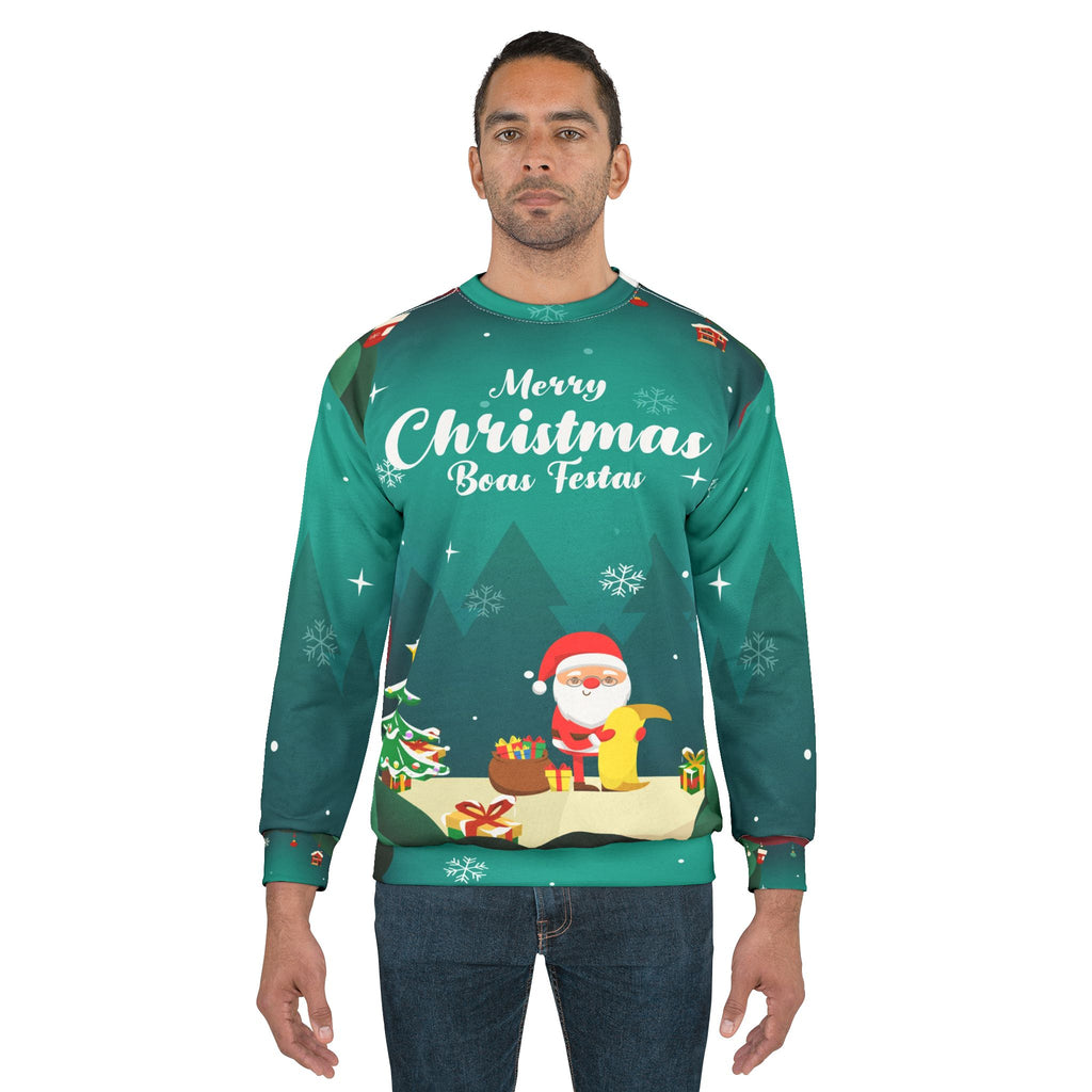 Merry Christmas Boas Festas Sweatshirt (Unisex)