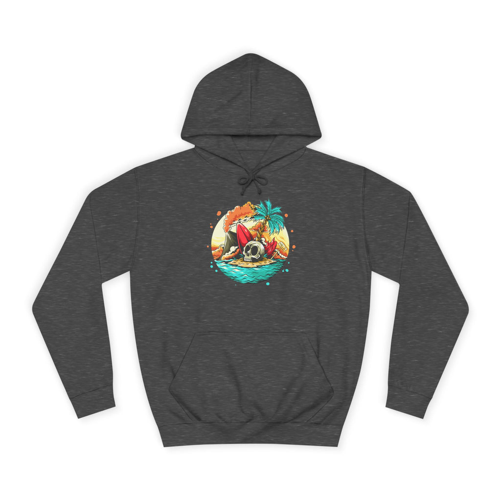 Tropical Paradise Unisex College Hoodie, Beach Vibes Sweatshirt, Summer Gift, Vacation Apparel, Cozy Hooded Pullover, Casual Wear