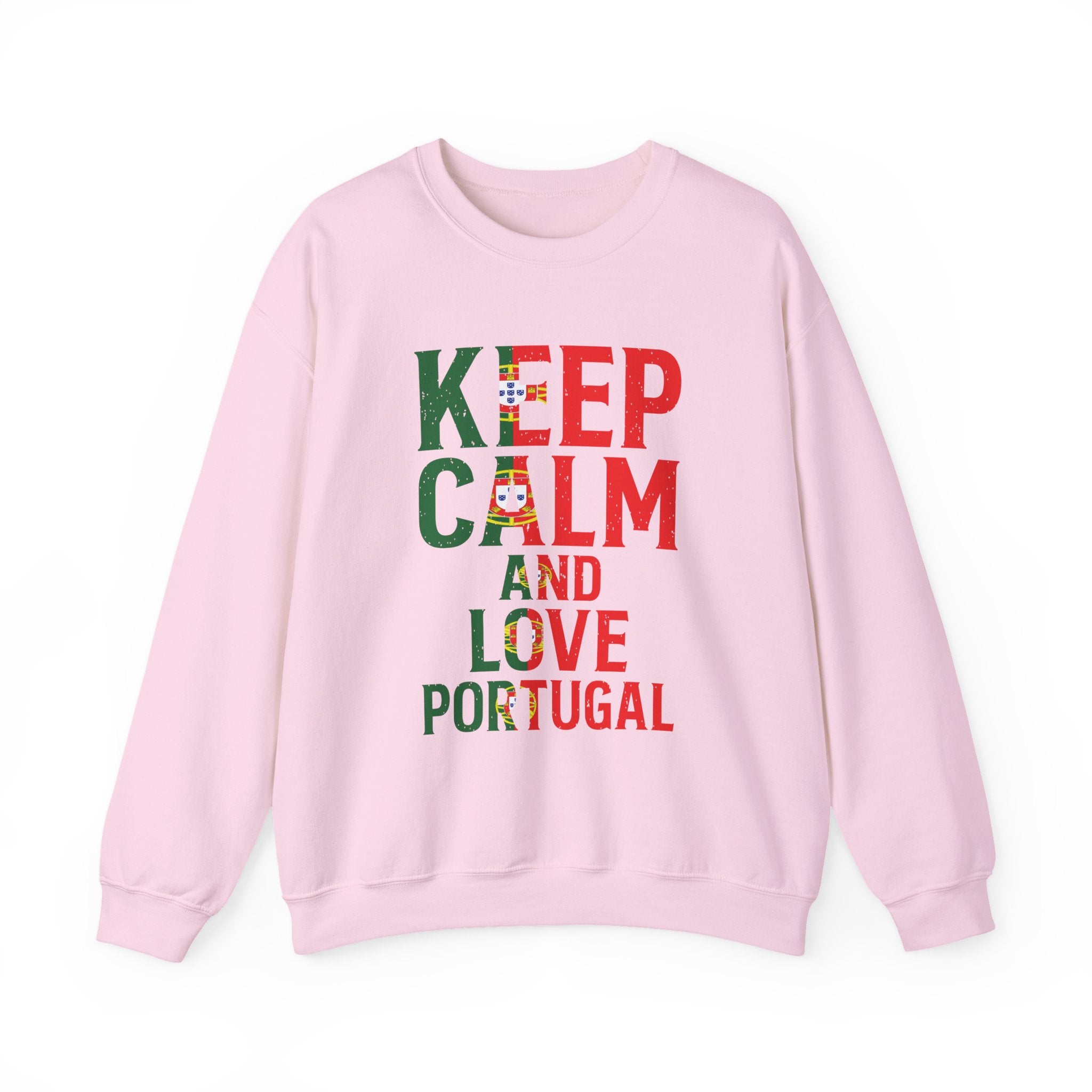 Keep Calm and Love Portugal Sweatshirt, Cozy Crewneck for Portugal Lovers, Great for Travel, Holidays, Birthdays, Gift