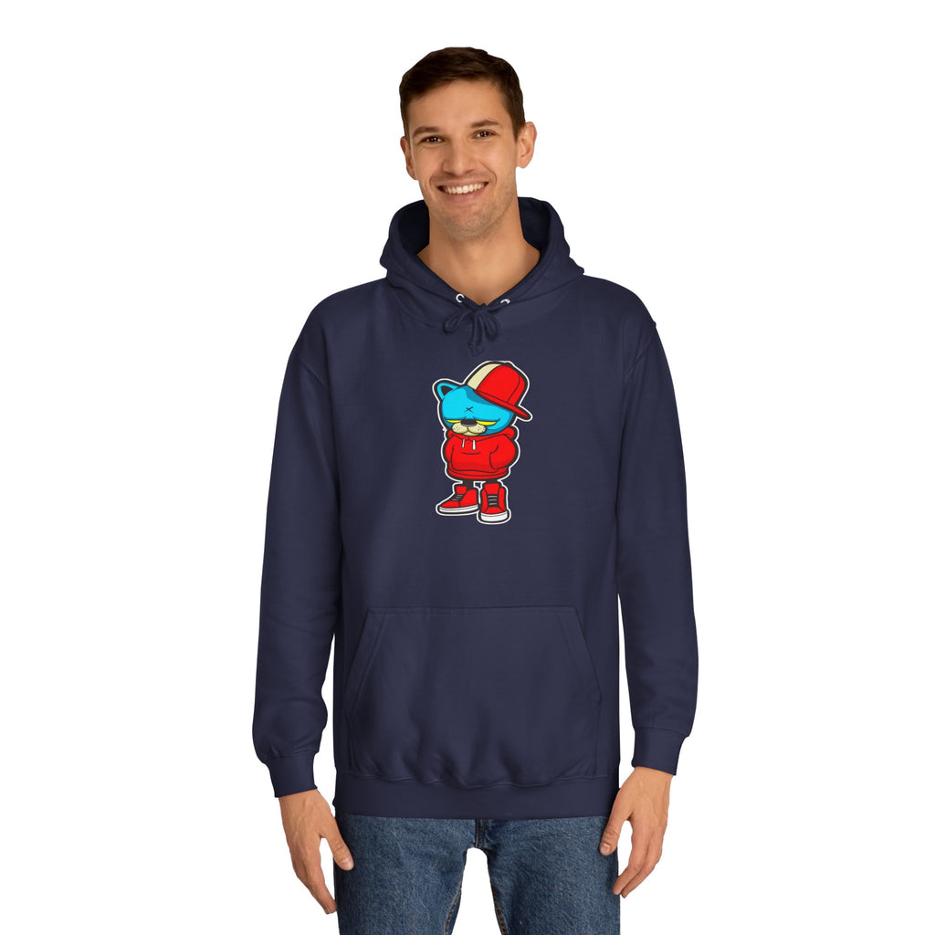 Trendy Cartoon Cat Hoodie | Unisex Streetwear, College Apparel, Graphic Hooded Sweatshirt, Cute Gift for Him or Her