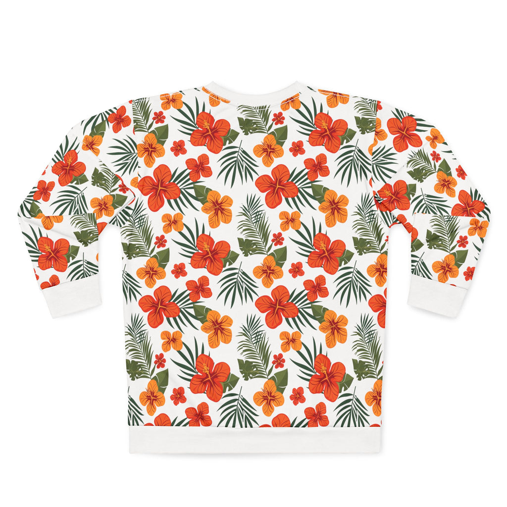 Tropical Floral Unisex Sweatshirt - Cozy Summer Style, Perfect for Beach Days, Casual Outings, Gifts for Her, Travel Wardrobe