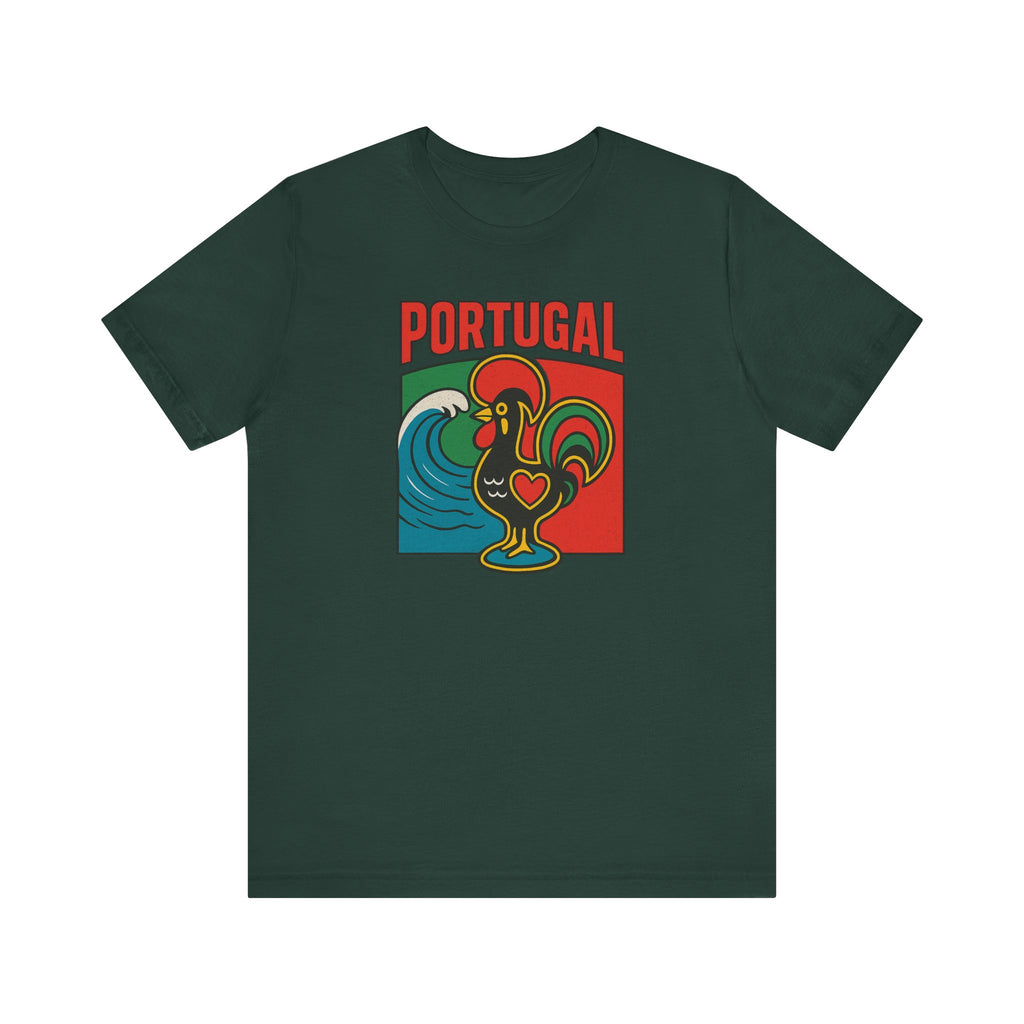 Portugal Rooster Graphic Tee — Vintage Galo de Barcelos Portugal T-Shirt