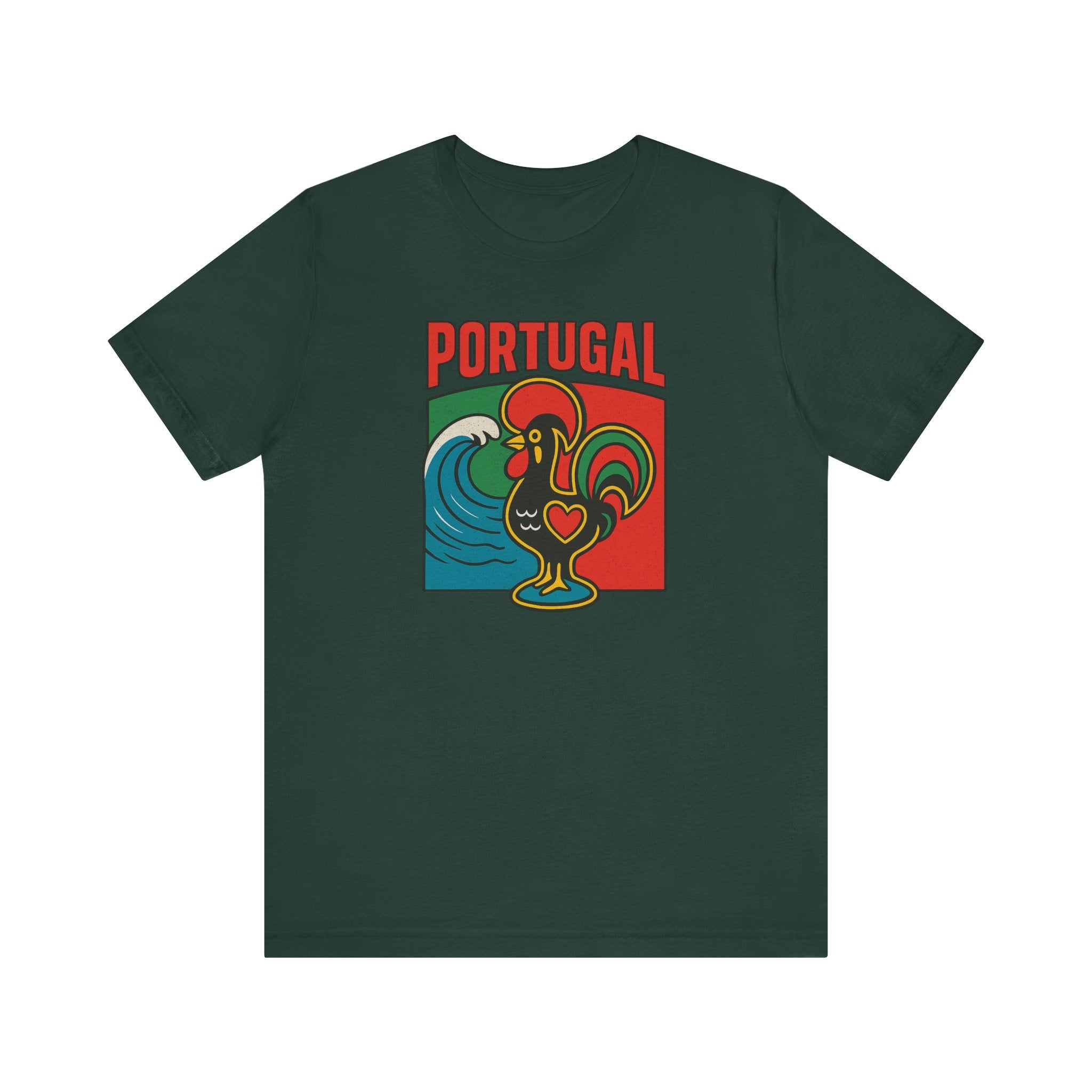 Portugal Rooster Graphic Tee — Vintage Galo de Barcelos Portugal T-Shirt