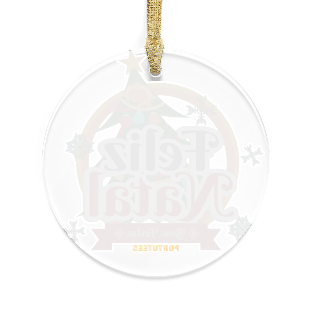 Festive Acrylic Christmas Ornament - Feliz Natal Design