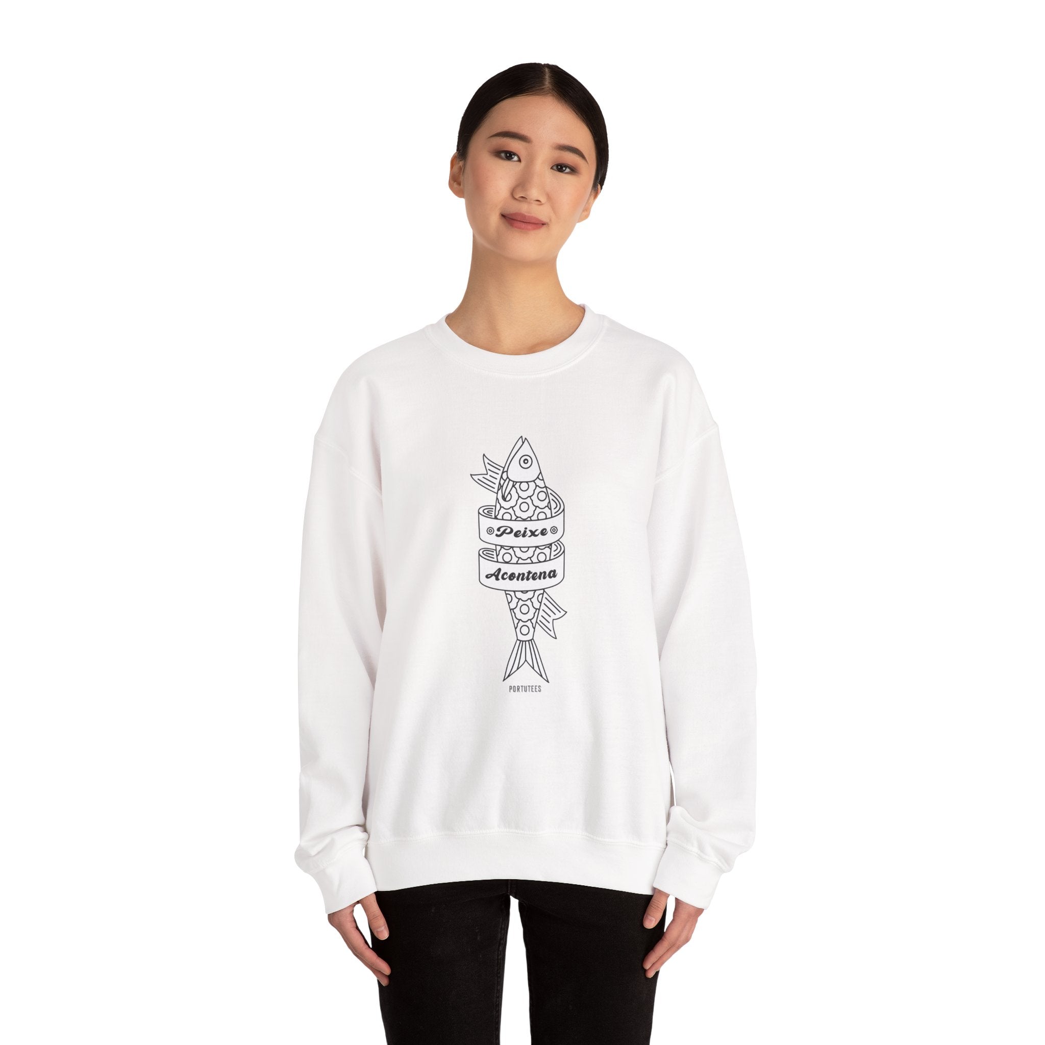 Portuguese Fish Happens Crewneck Sweatshirt