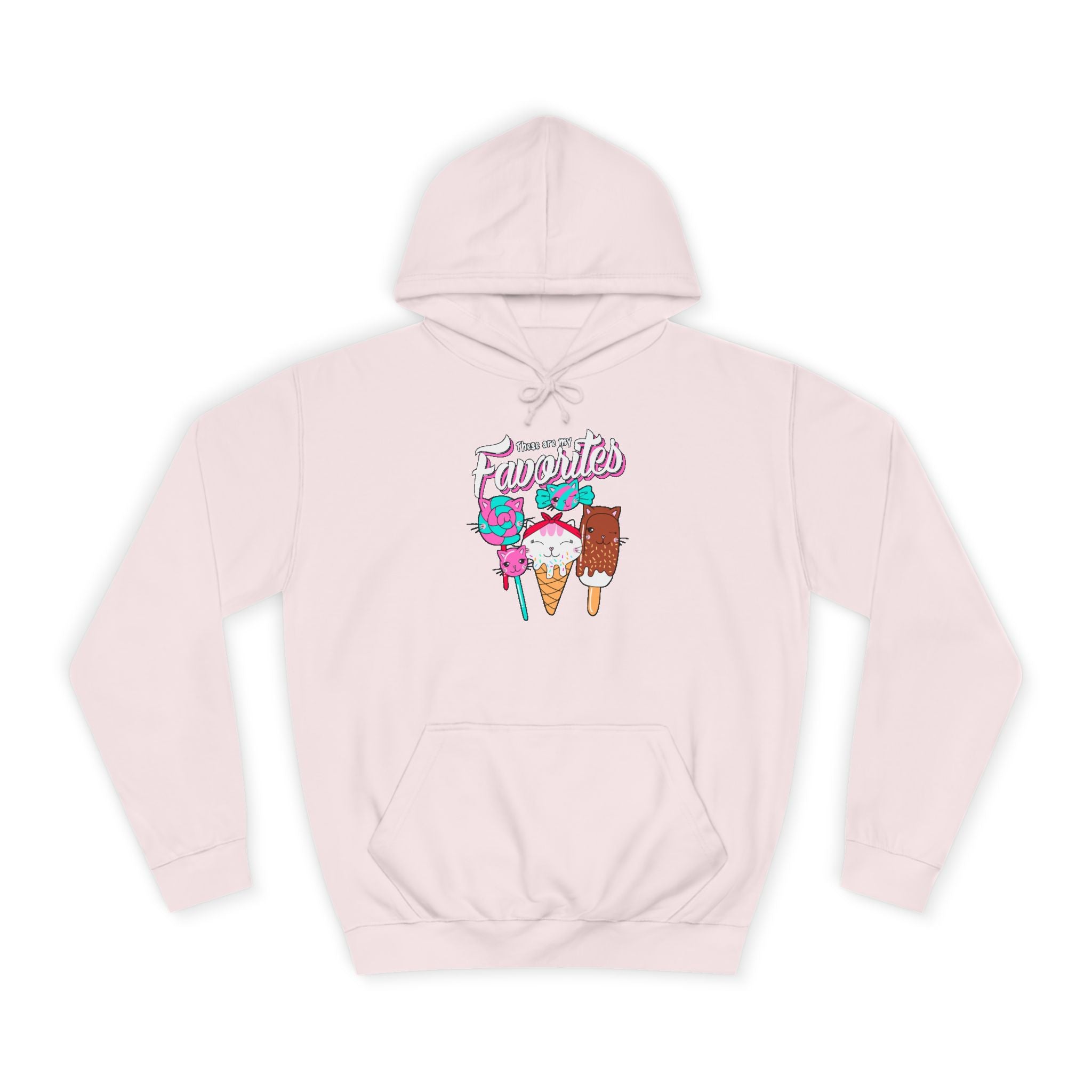Ice Cream Favorites Unisex Hoodie - Cute Ice Cream Lover Sweatshirt, Ice Cream Gift, Ice Cream Hooded Pullover, Ice Cream Apparel, Ice Cream