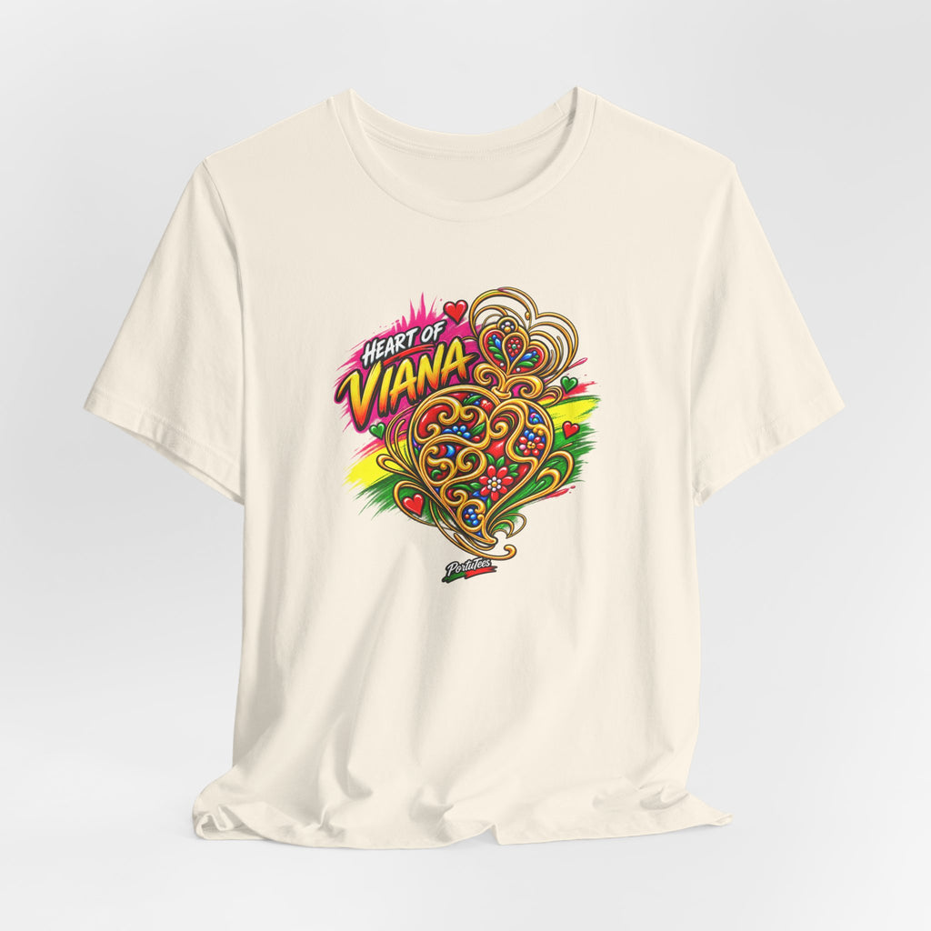Heart of Viana Graphic Tee – Colorful Floral Heart Design