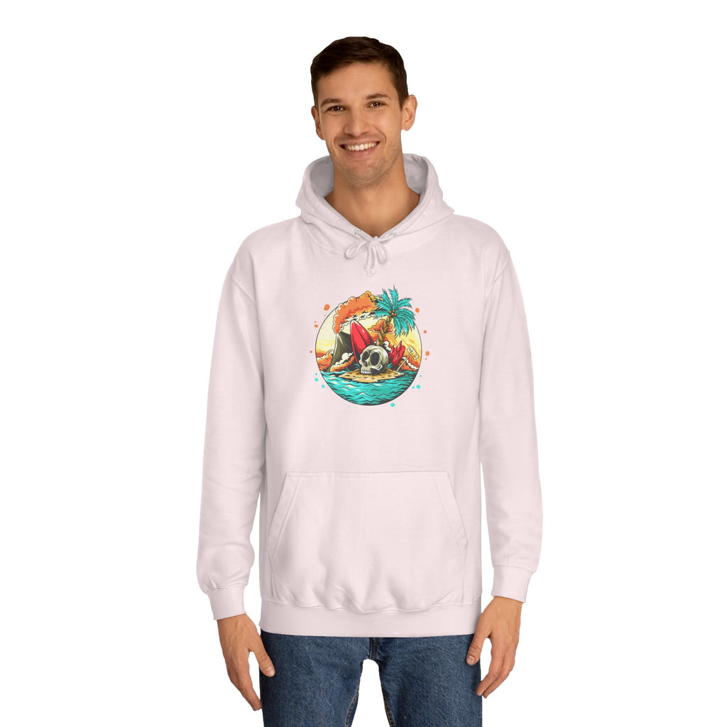Tropical Paradise Unisex College Hoodie, Beach Vibes Sweatshirt, Summer Gift, Vacation Apparel, Cozy Hooded Pullover, Casual Wear
