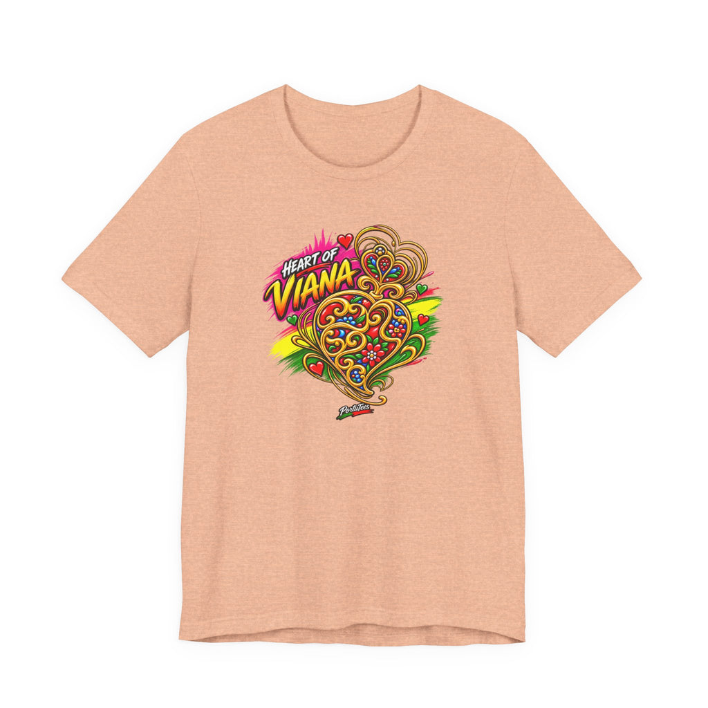 Heart of Viana Graphic Tee – Colorful Floral Heart Design