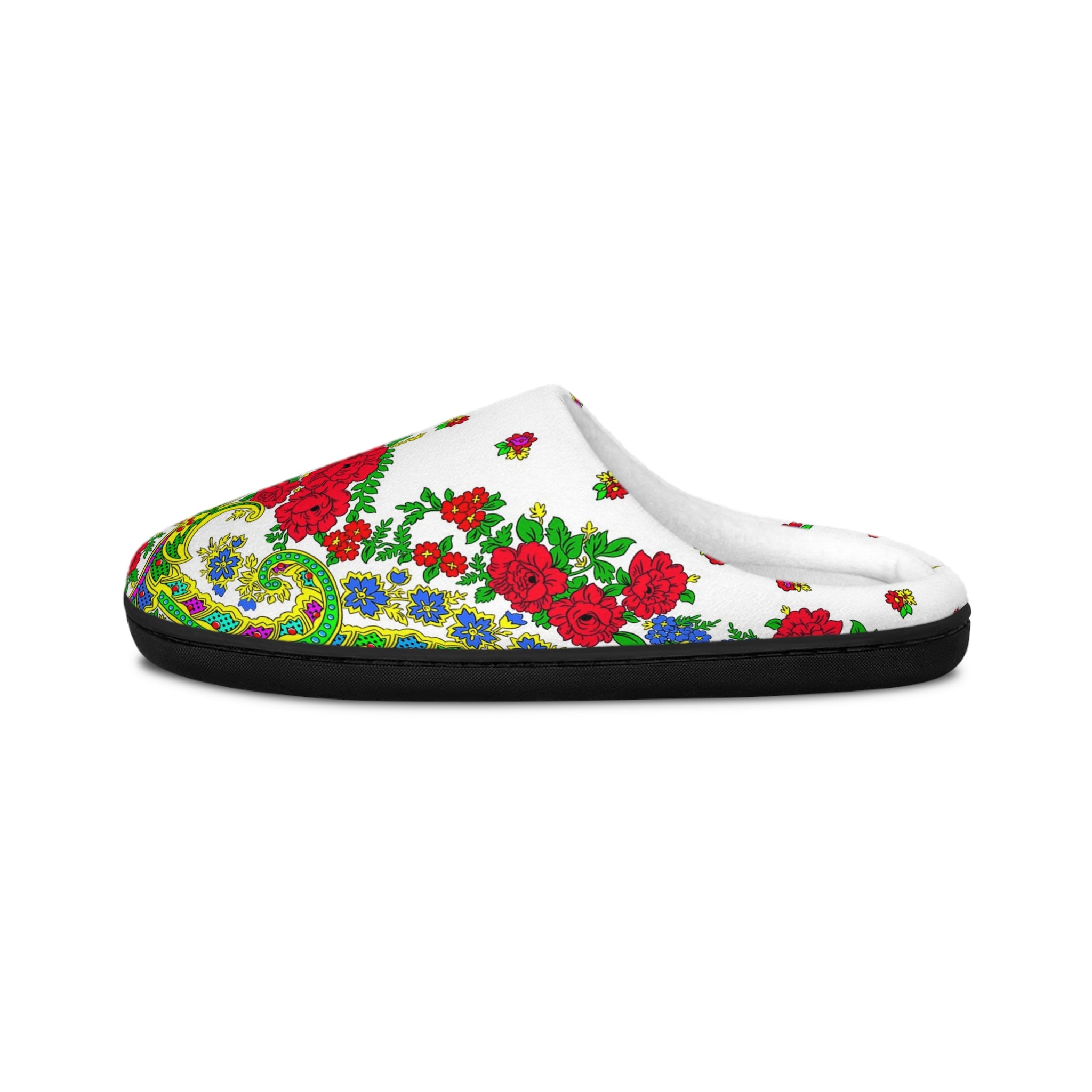 Floral Rose Paisley Women's Indoor Slippers