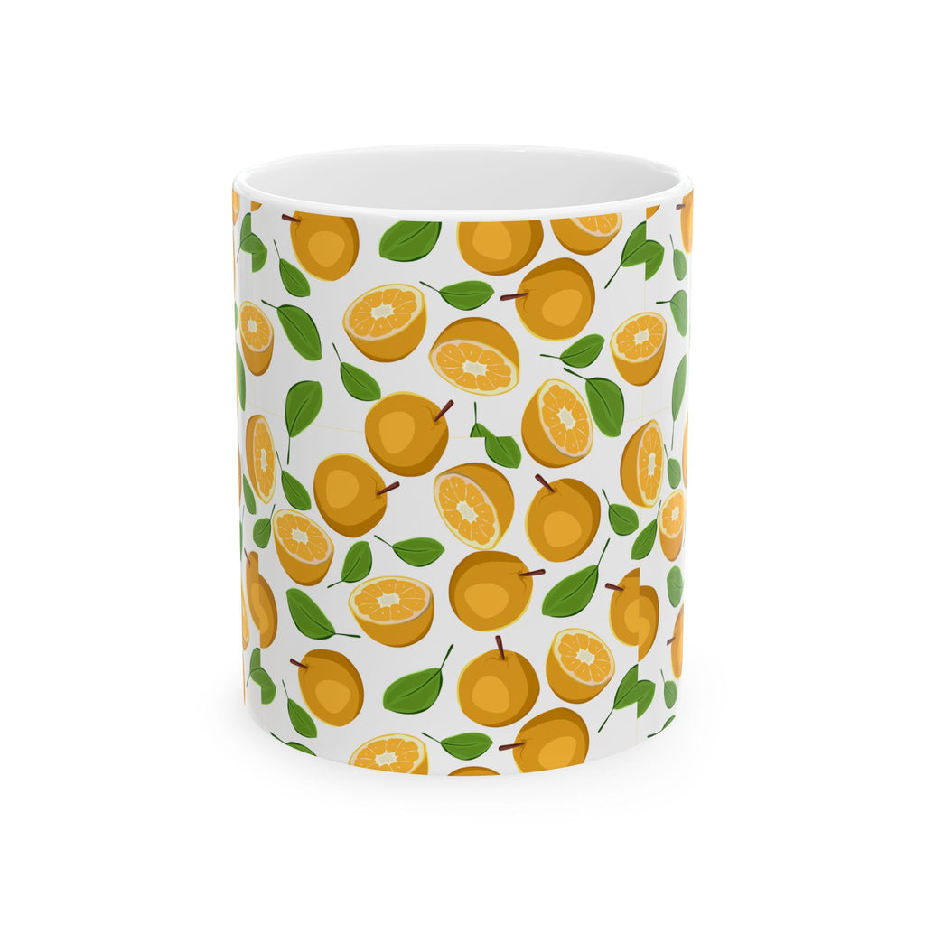 Citrus Fruit Ceramic Mug, Perfect for Tea & Coffee Lovers, Gift for Citrus Enthusiasts, Kitchen Decor, Orange Lover's Gift