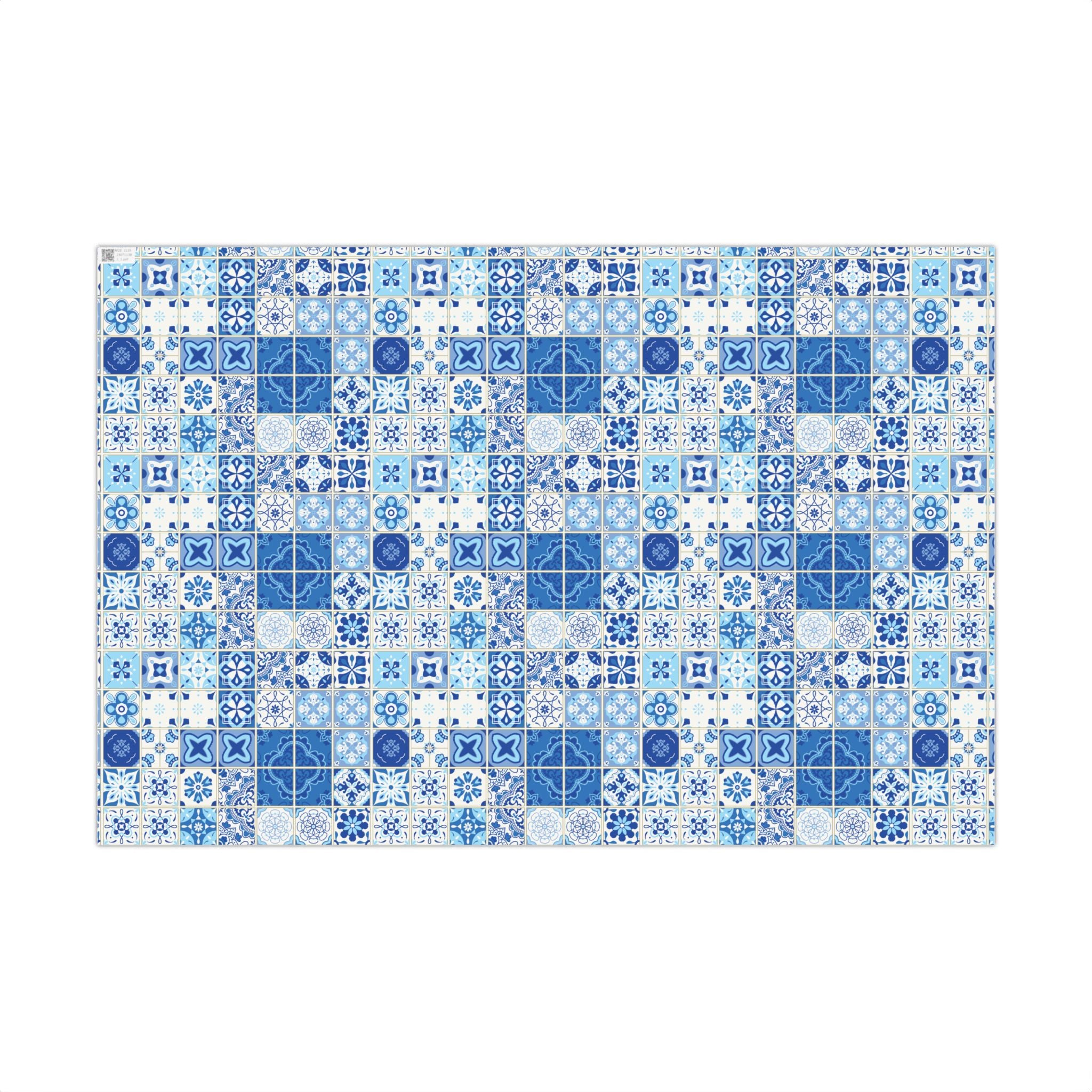 Portuguese Azulejos Pattern Gift Wrap Papers | Elegant Wrapping Paper for Any Occasion, Birthday, Holiday, DIY, Eco-Friendly, Crafting