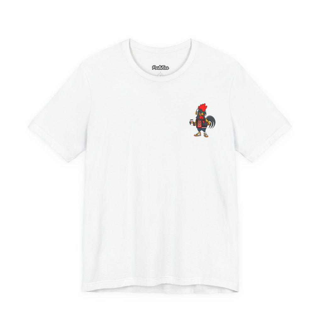 Hipster Rooster Graphic Tee, Fun Unisex Short Sleeve T-Shirt, Quirky Gift, Animal Lover Apparel, Casual Everyday Wear, Gift for Him/Her